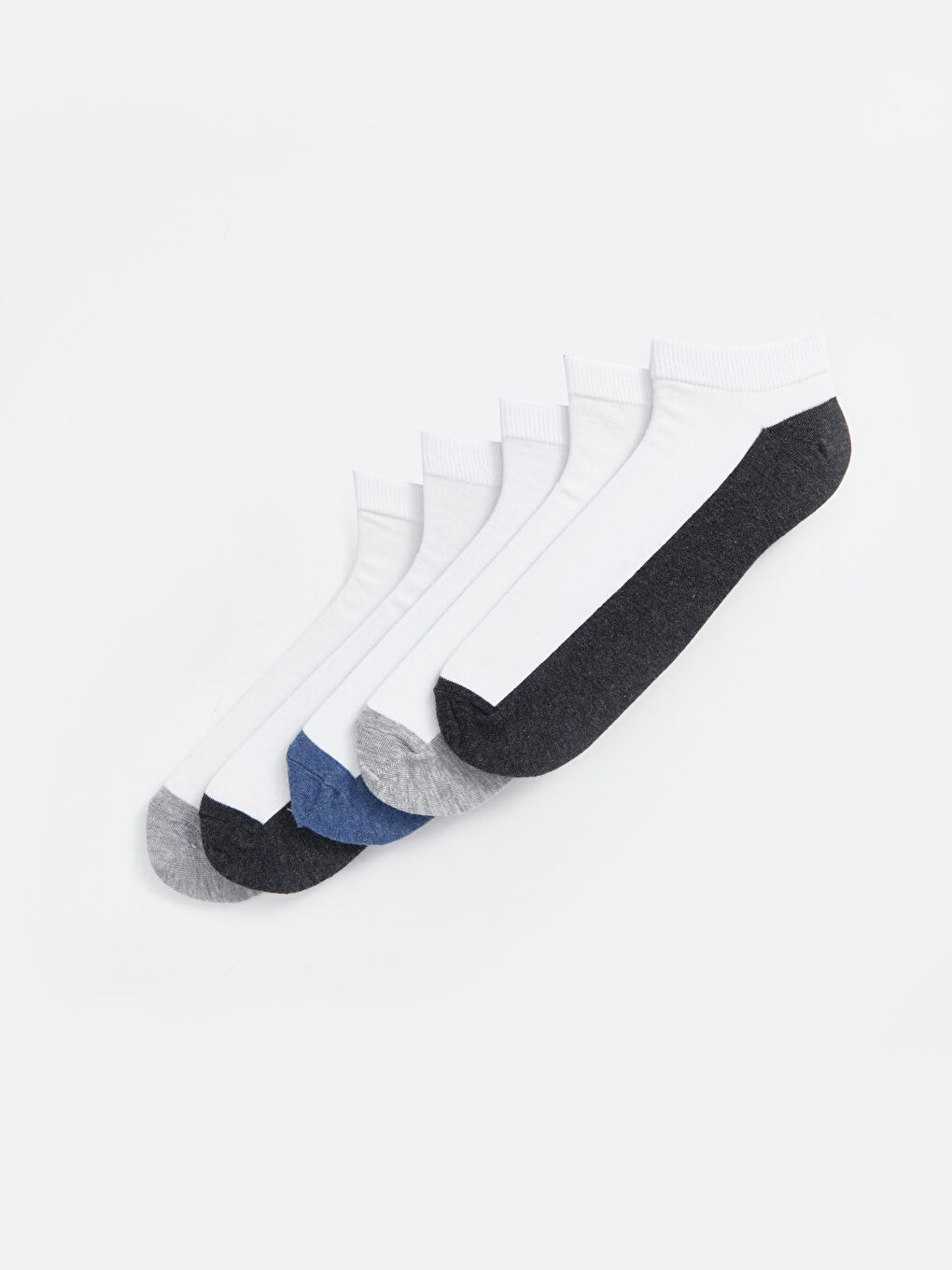 Color Block Men's Trainer Socks 5 Pack-1