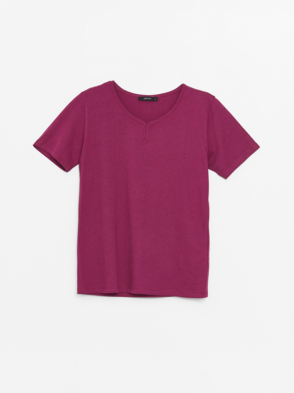Crew Neck Plain Short Sleeve Women's Blouse-5