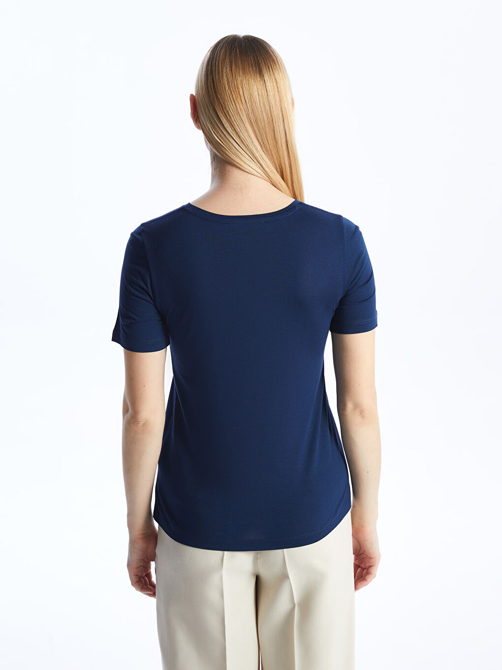 Crew Neck Printed Short Sleeve Women's T-Shirt -S4JE46Z8-CRP
