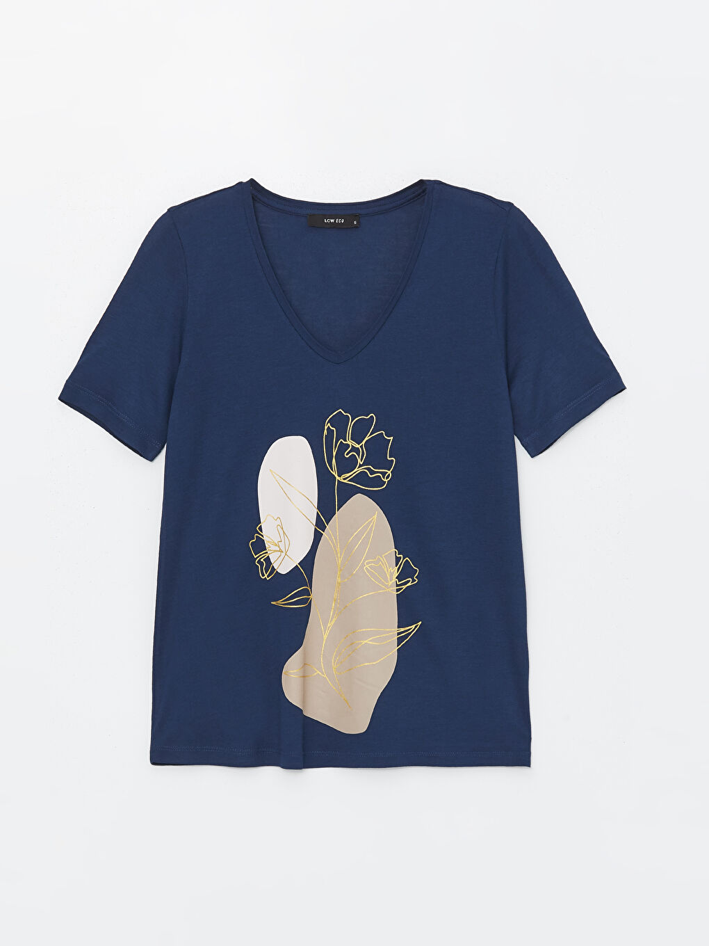Crew Neck Printed Short Sleeve Women's T-Shirt -S4JE46Z8-CRP