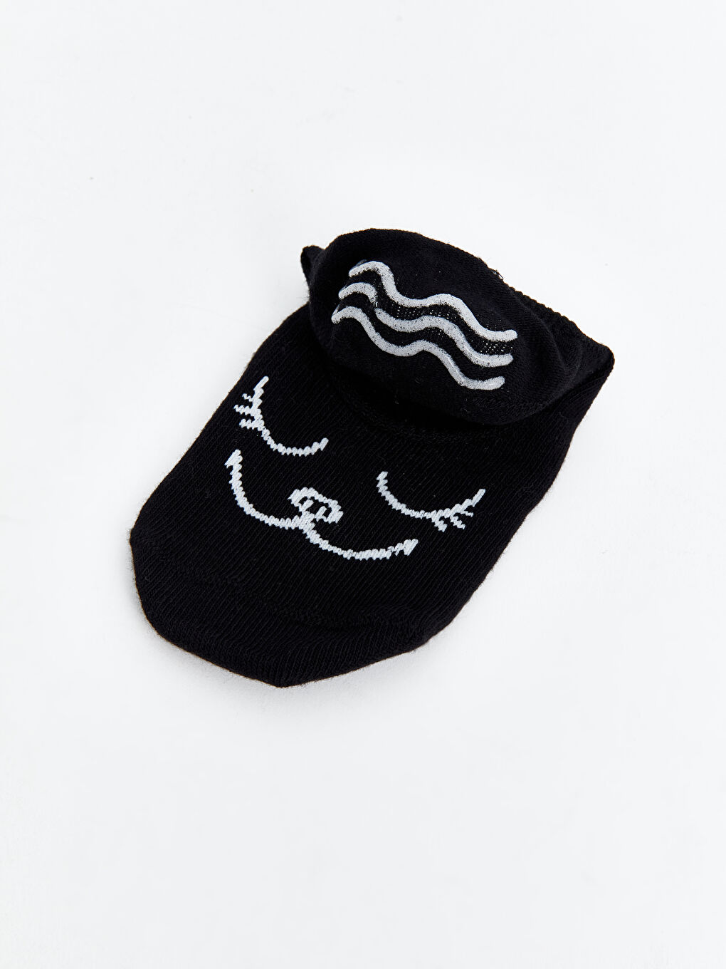 Ekru Desenli Kız Çocuk Babet Çorap 5'li-3