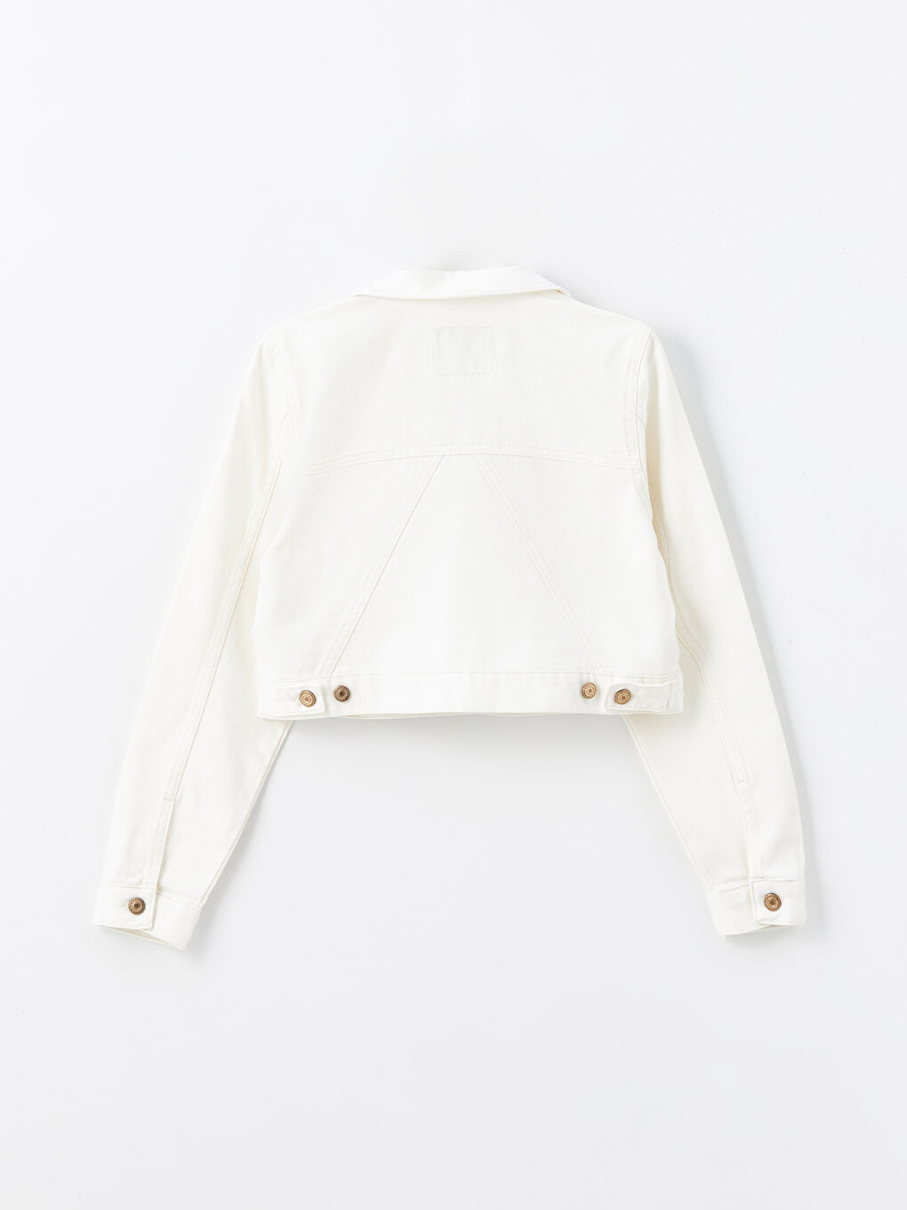 Shirt Collar Crop Women's Jean Jacketx -S4JE77Z8-844