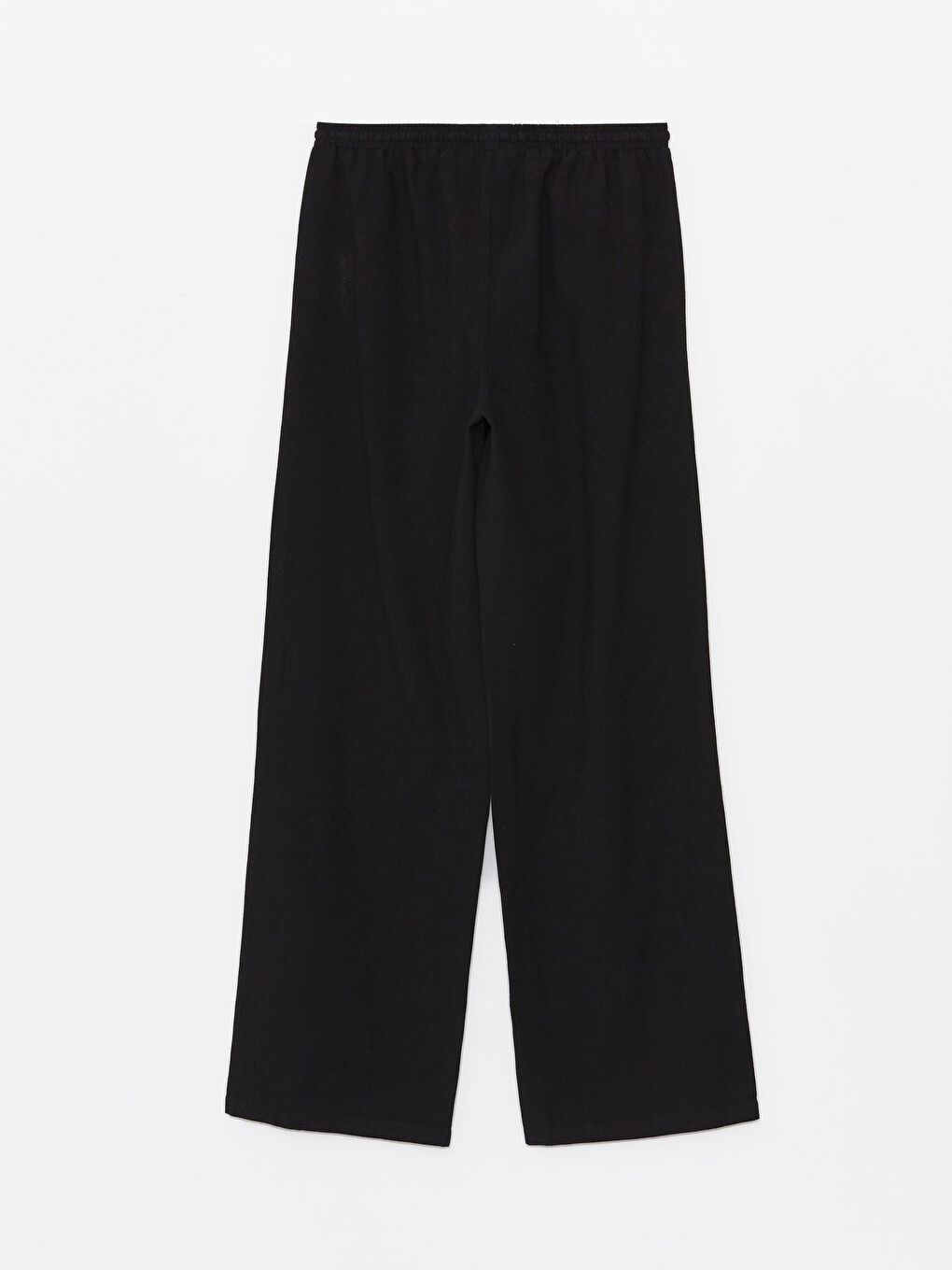 Elasticated Waist Plain Linen Blend Women's Trousers -S4JE81Z8-CVL