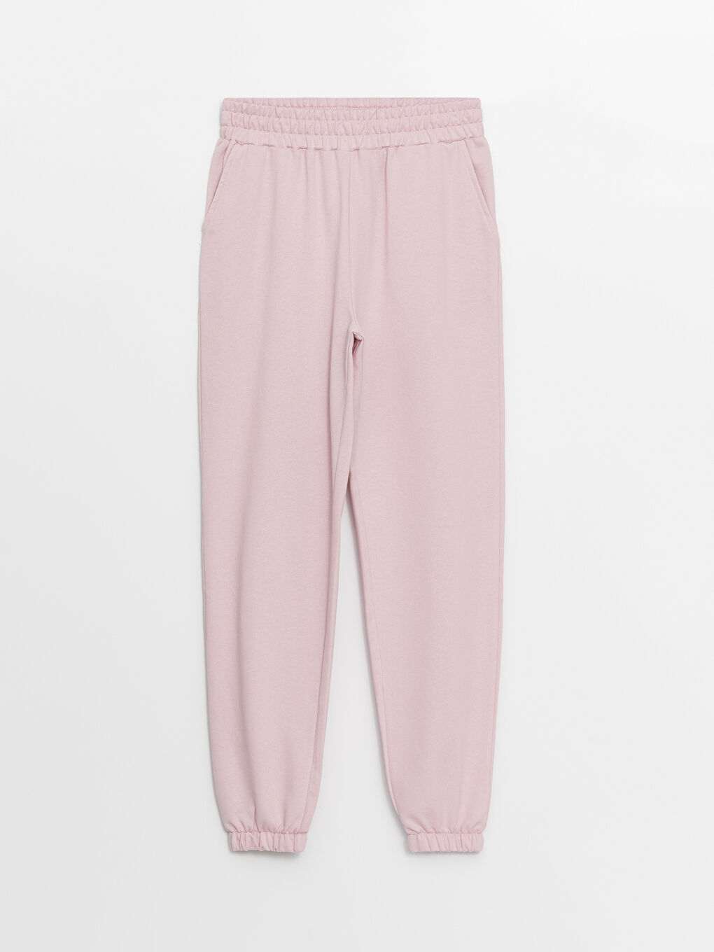 Women's Elasticated Waist Plain Jogger Sweatpants-5