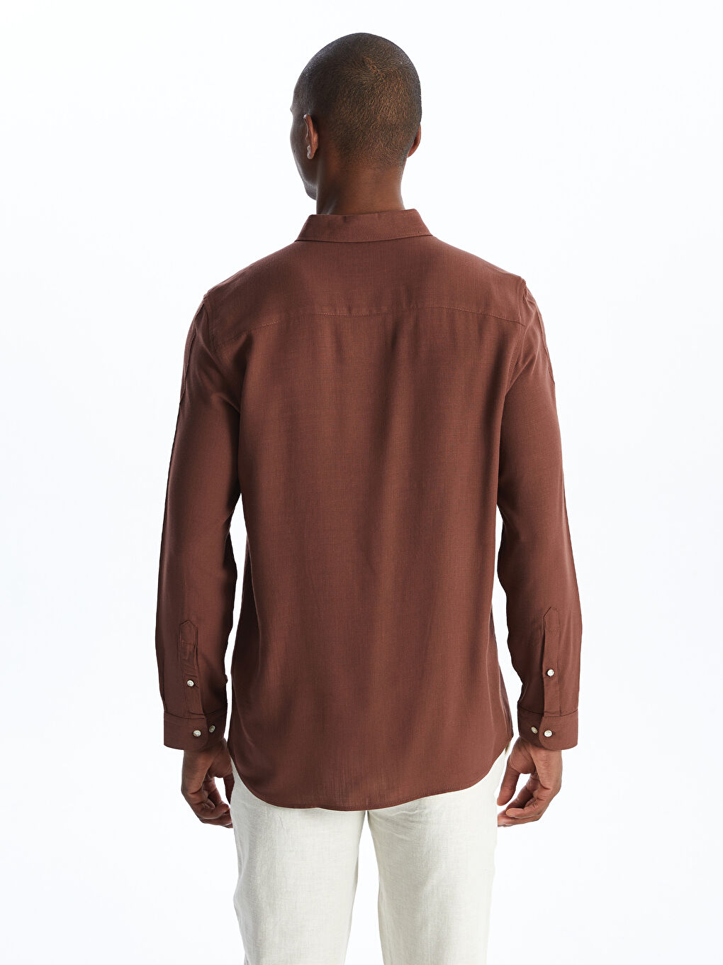 Slim Fit Long Sleeve Viscose Men Shirt -S4JF02Z8-DN9
