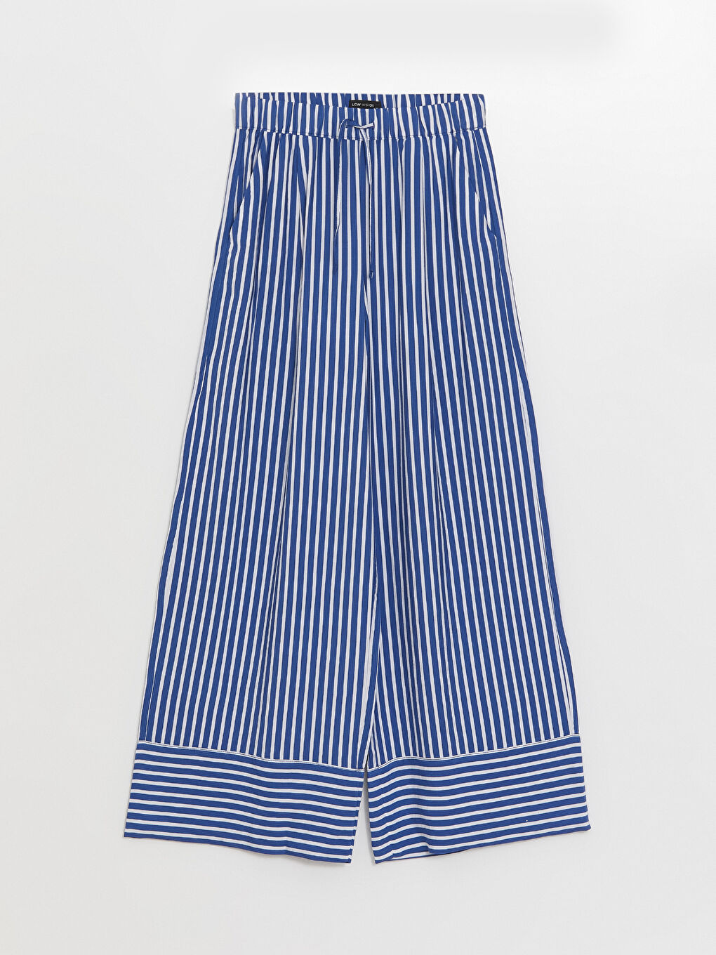 LCW Vision Elasticated Waist Striped Wide Leg Women's Trousers -S4JF18Z8-LEN