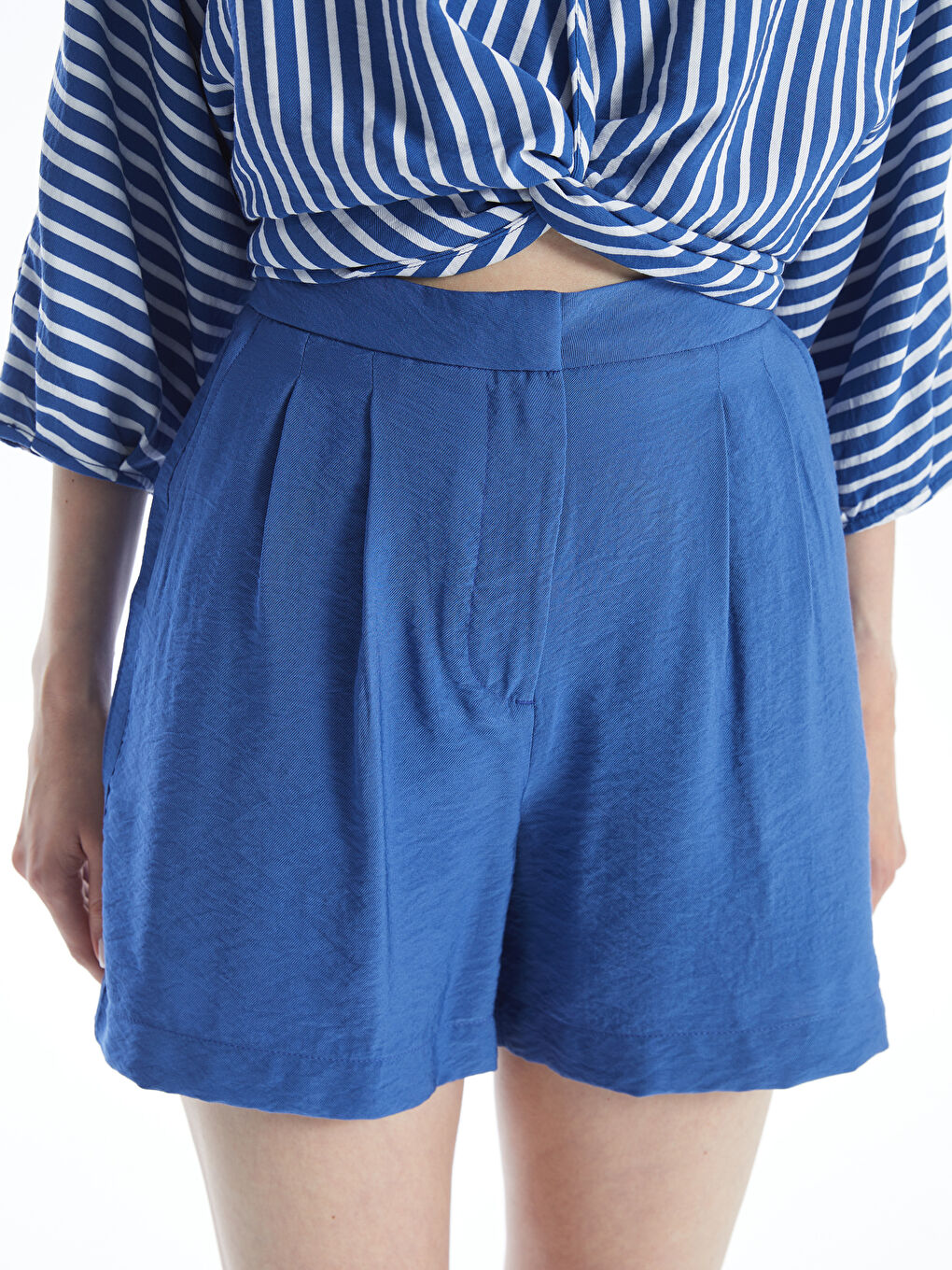 Women's Relaxed Fit Plain Shorts -S4JF20Z8-R4D
