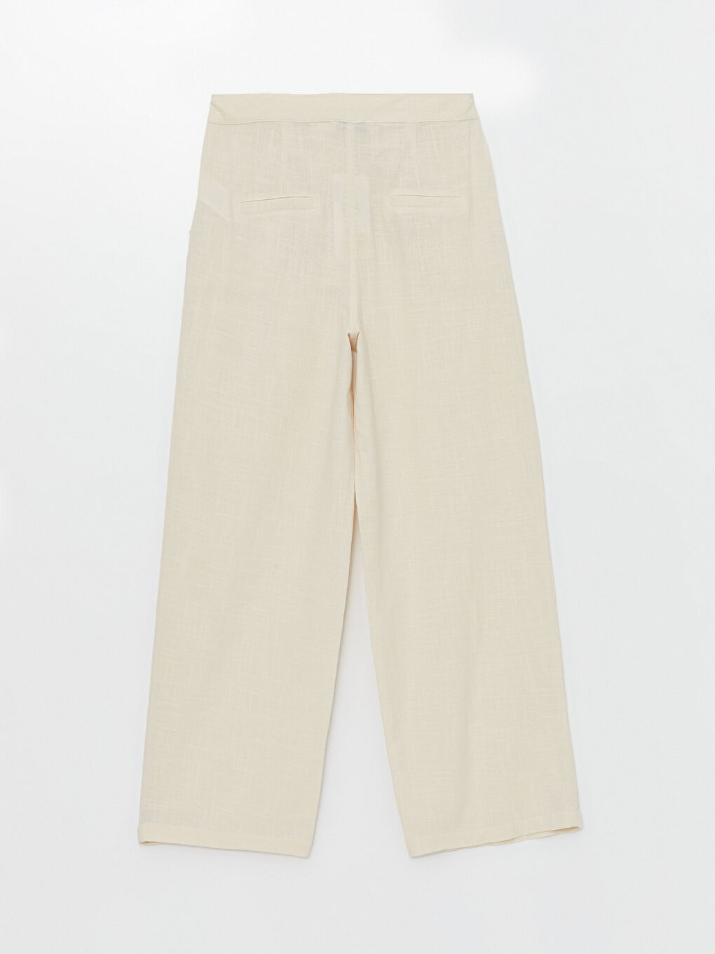 Loose Fit Plain Linen-Look Women's Trousers -S4JF21Z8-QW4