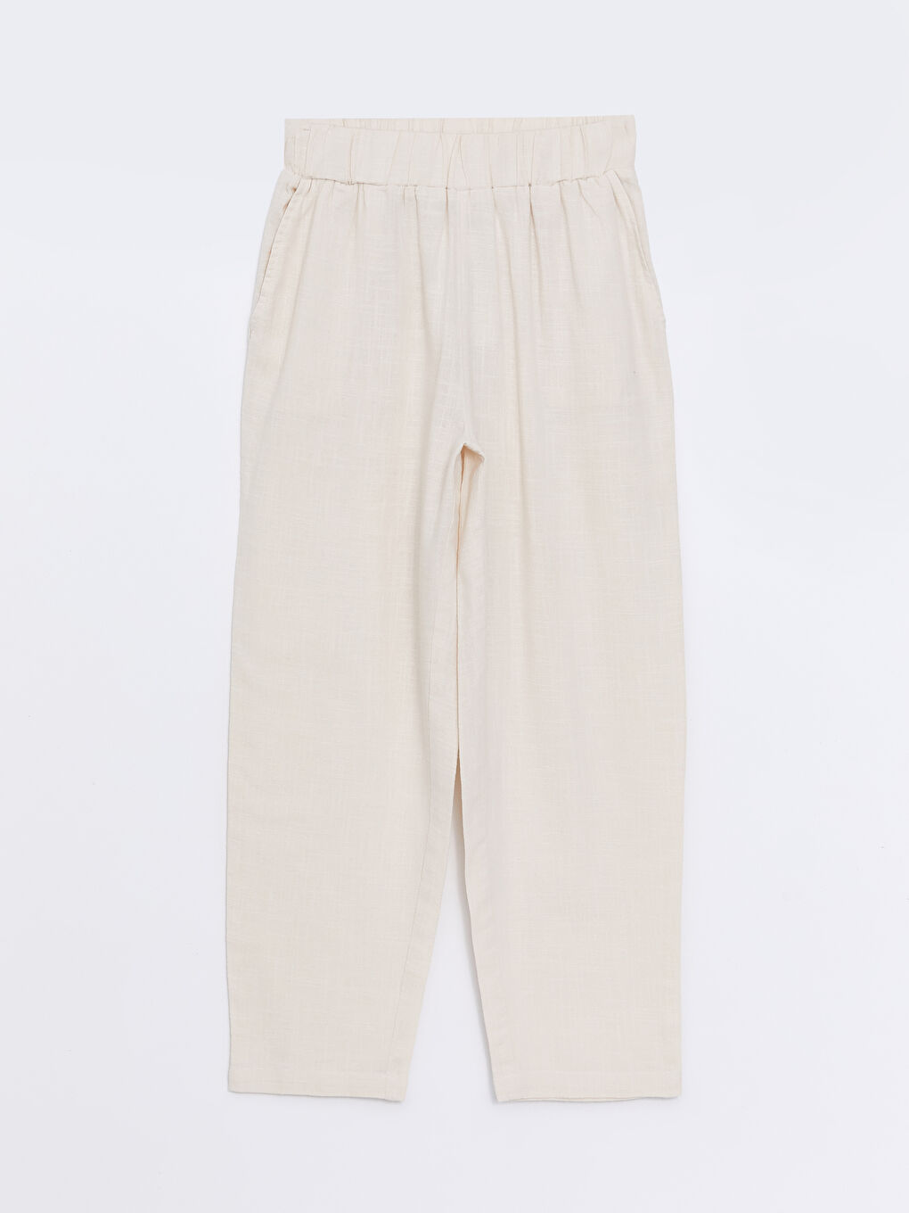 Loose Fit Plain Linen-Look Women's Trousers -S4JF30Z8-QW4