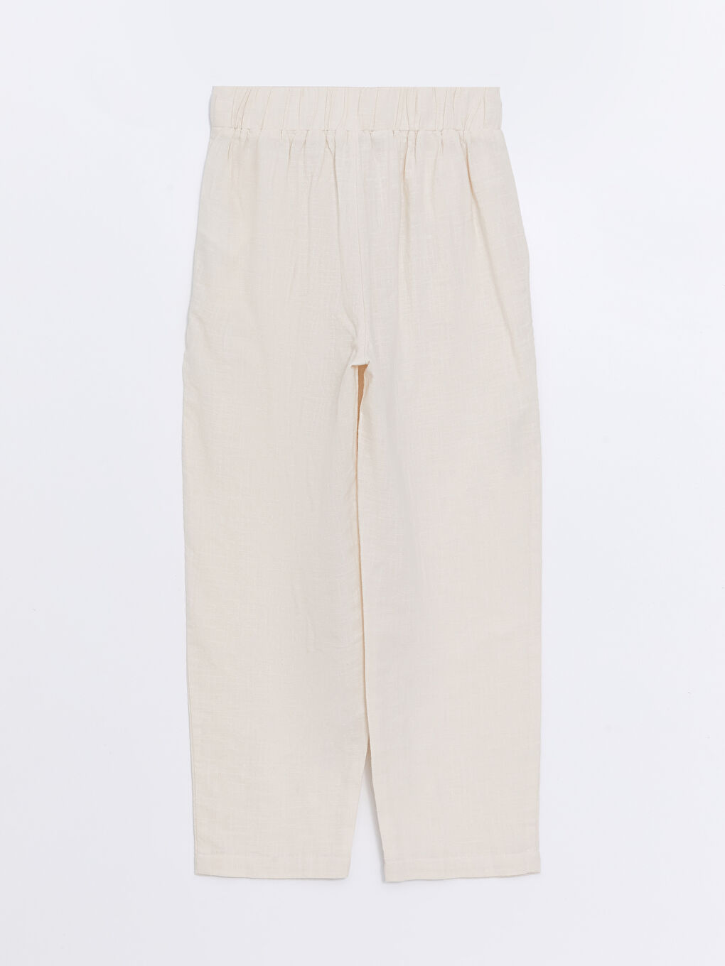 Loose Fit Plain Linen-Look Women's Trousers -S4JF30Z8-QW4