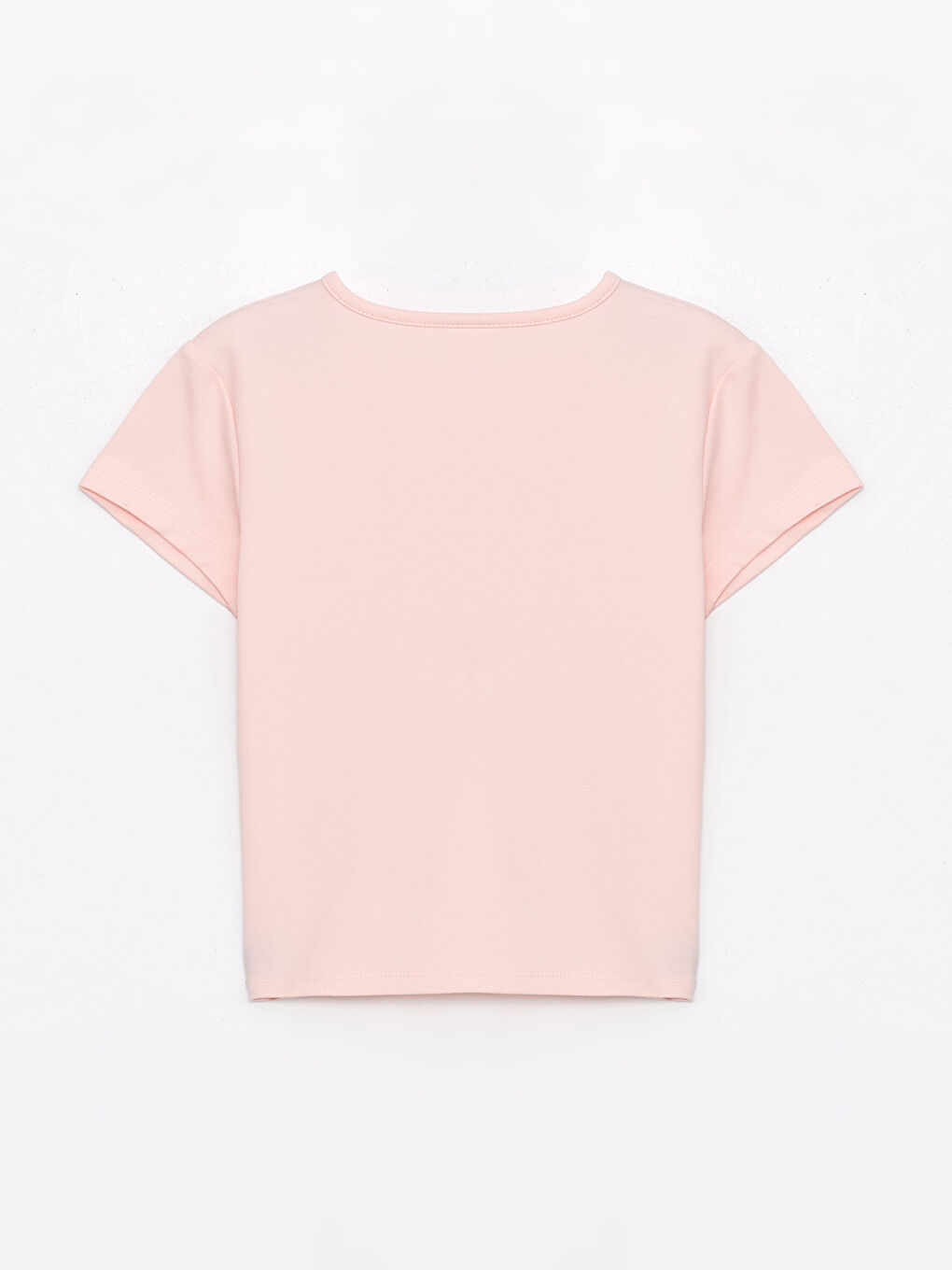 Pembe Bisiklet Yaka Kısa Kollu Baskılı Kız Bebek Tişört  ve Tayt 2'li Takım-5