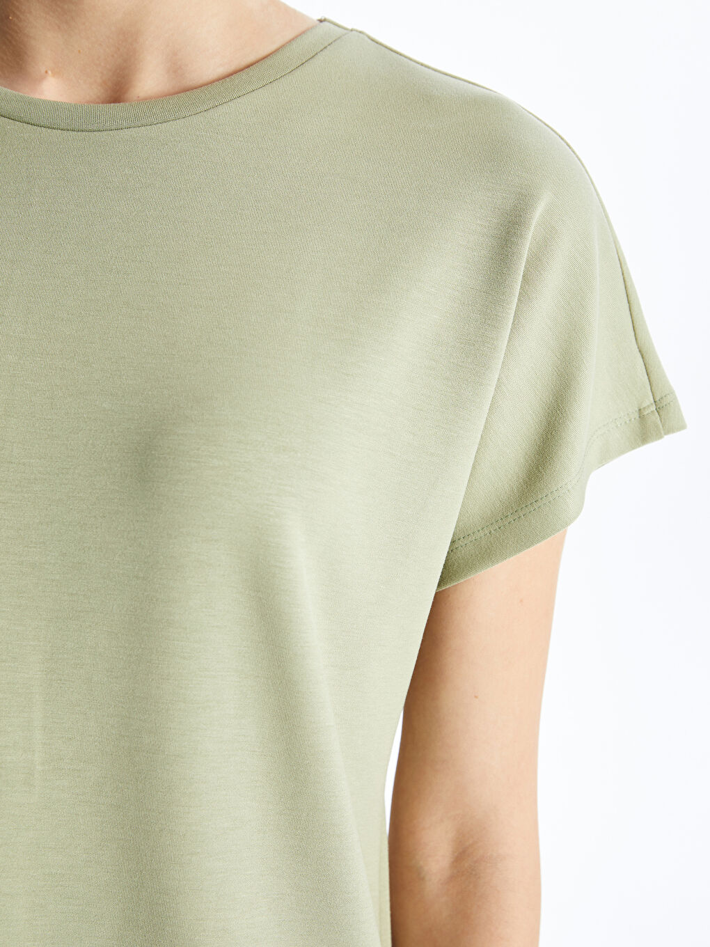 Crew Neck Regular Short Sleeve Women's T-shirt -S4JG34Z8-GHY