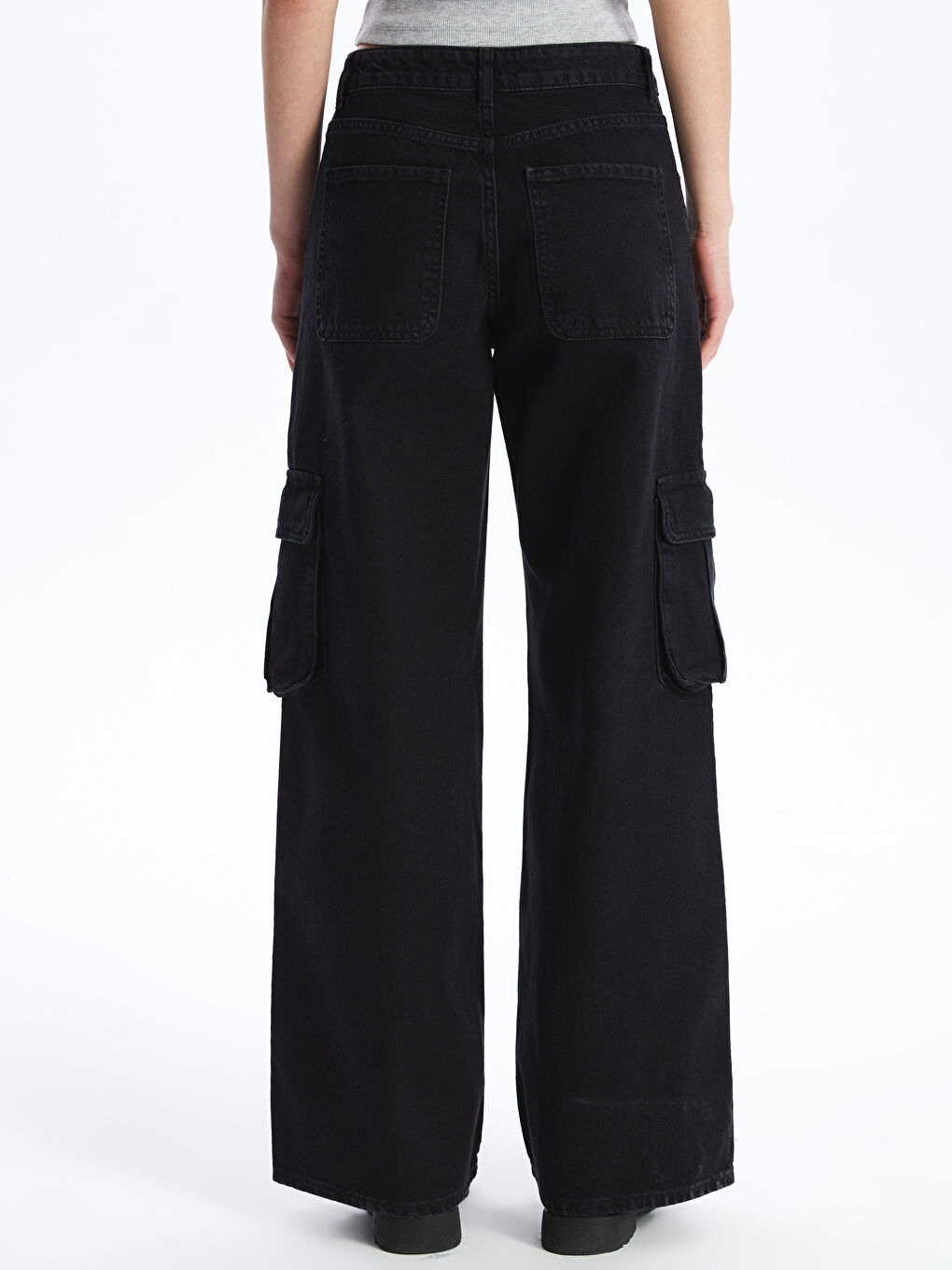 Wideleg Women's Cargo Jean Pants -S4JG57Z8-327