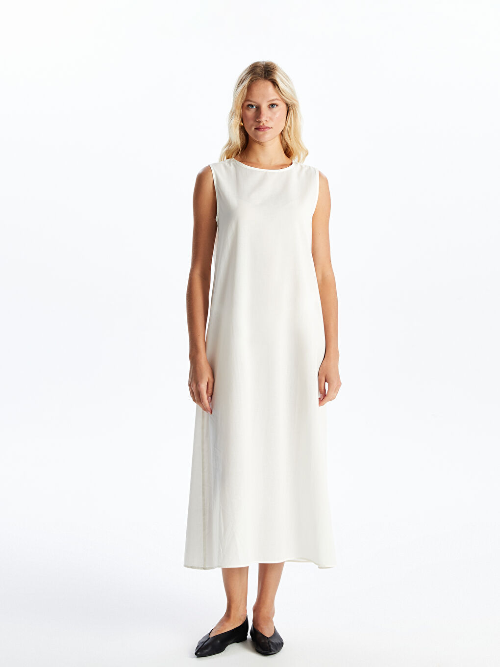 Women's Crew Neck Plain Dress Slip -S4JG86Z8-EEW