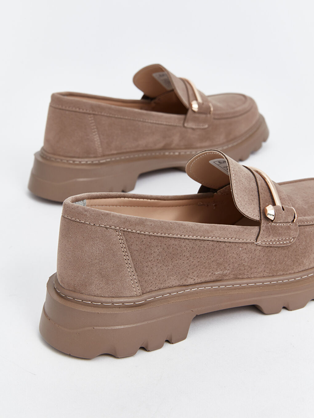 Kahverengi Kadın Loafer Ayakkabı-4