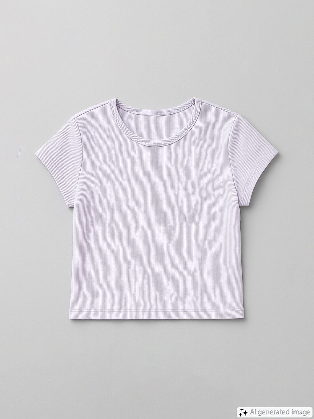 Crew Neck Textured Women's Crop Top