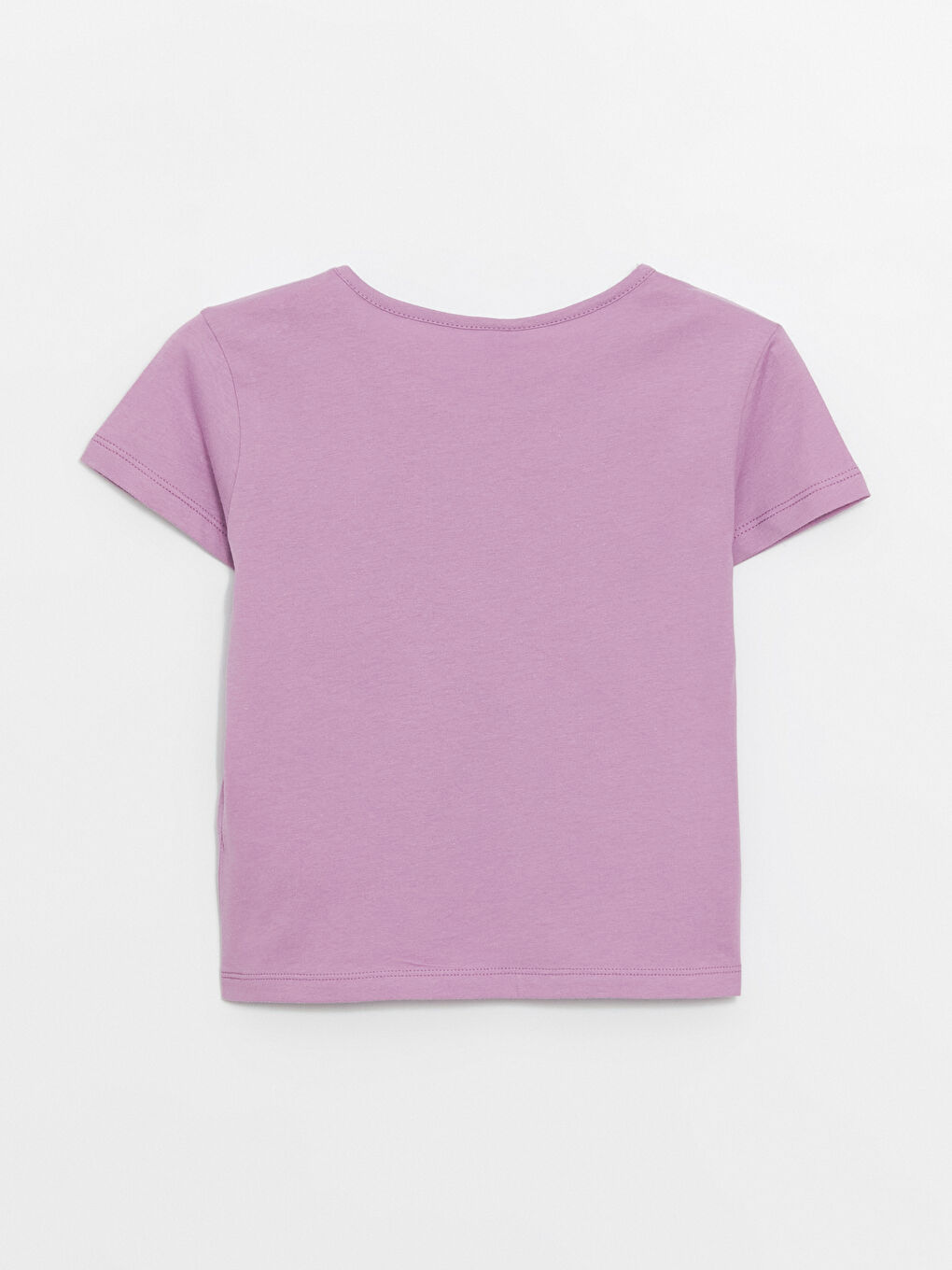Crew Neck Printed Short Sleeve Baby Girls' T-Shirt-4