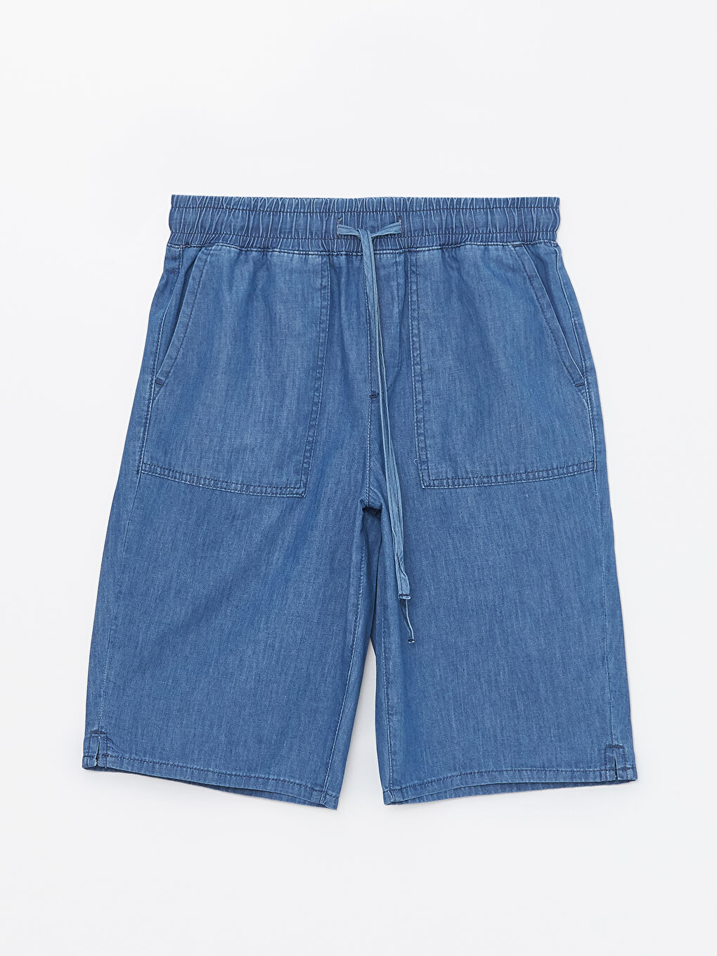 Women's Straight Elastic Waist Jean Shorts -S4JH61Z8-563