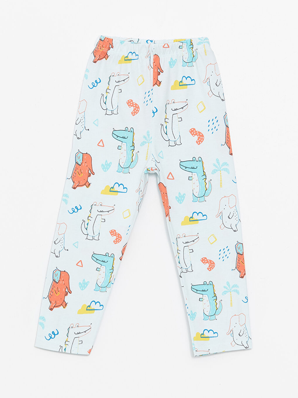 Mavi Beli Lastikli Erkek Bebek Pijama Alt 2'li-1