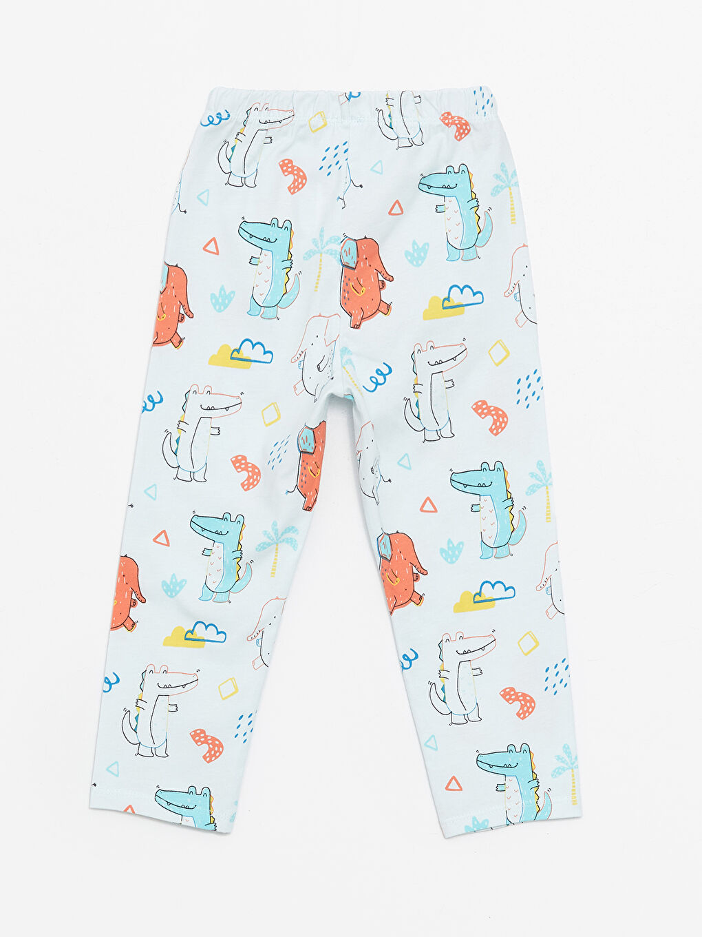 Mavi Beli Lastikli Erkek Bebek Pijama Alt 2'li-2