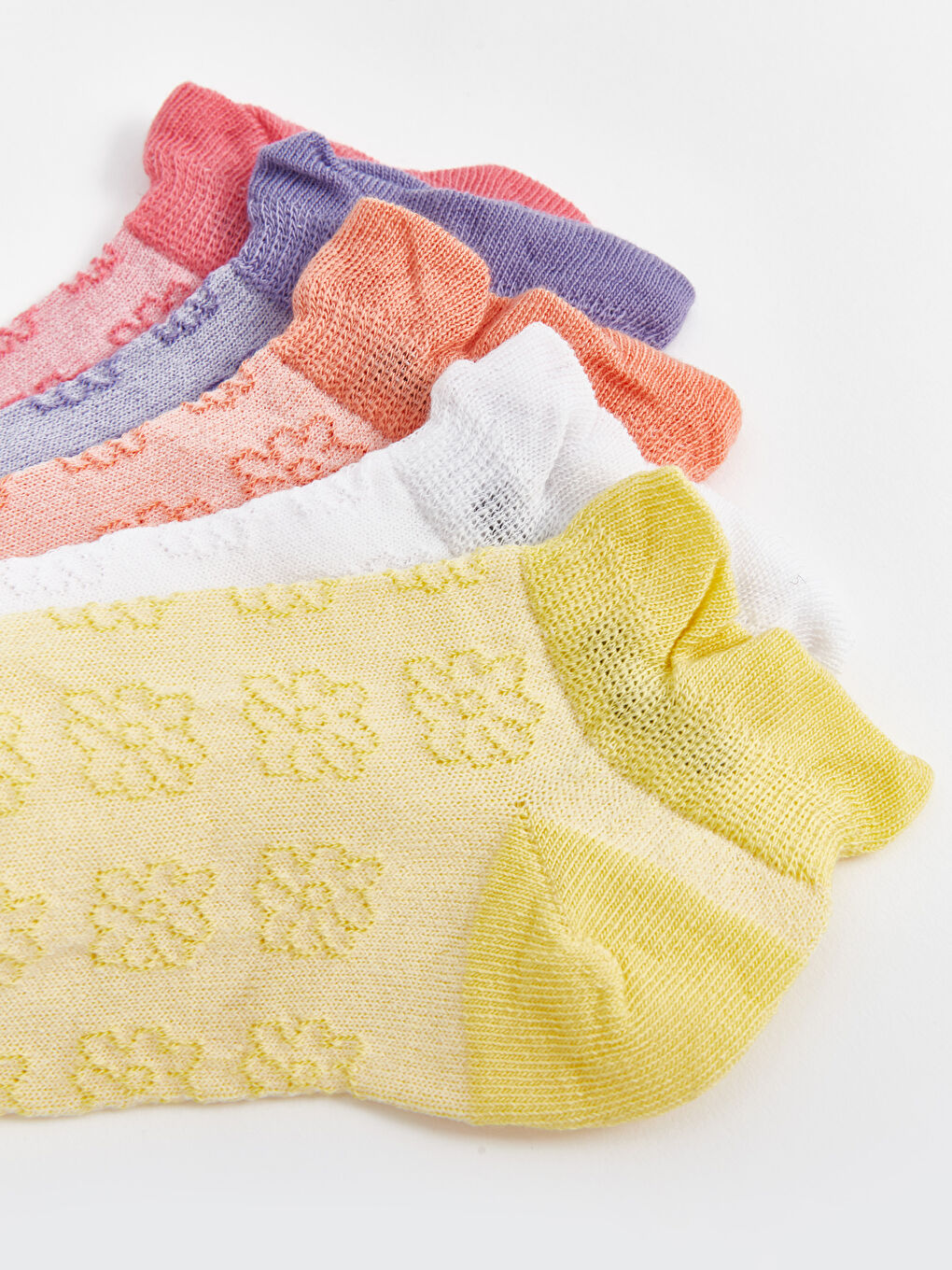 Patterned Baby Girls' Trainer Socks 5-Pack -S4JH71Z1-FPR