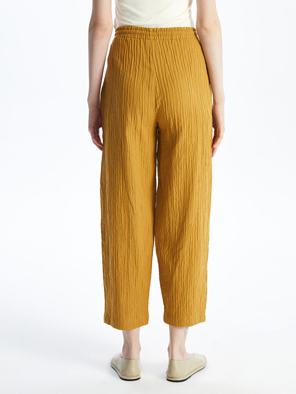 Elastic Waist Comfortable Fit Women's Trousers -S4JH77Z8-QZS