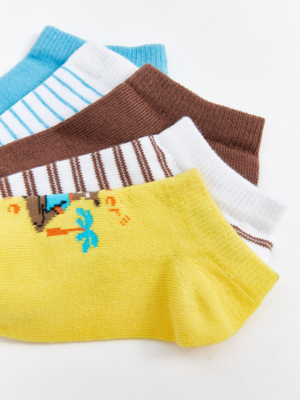 Printed Baby Boys Trainer Socks 5 Pack-2