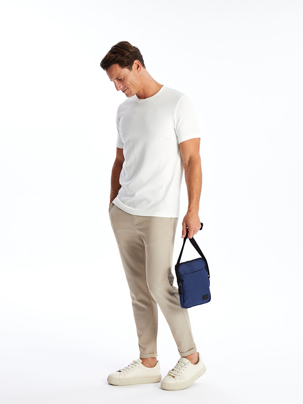 Adjustable Strap Men's Shoulder Bag-1