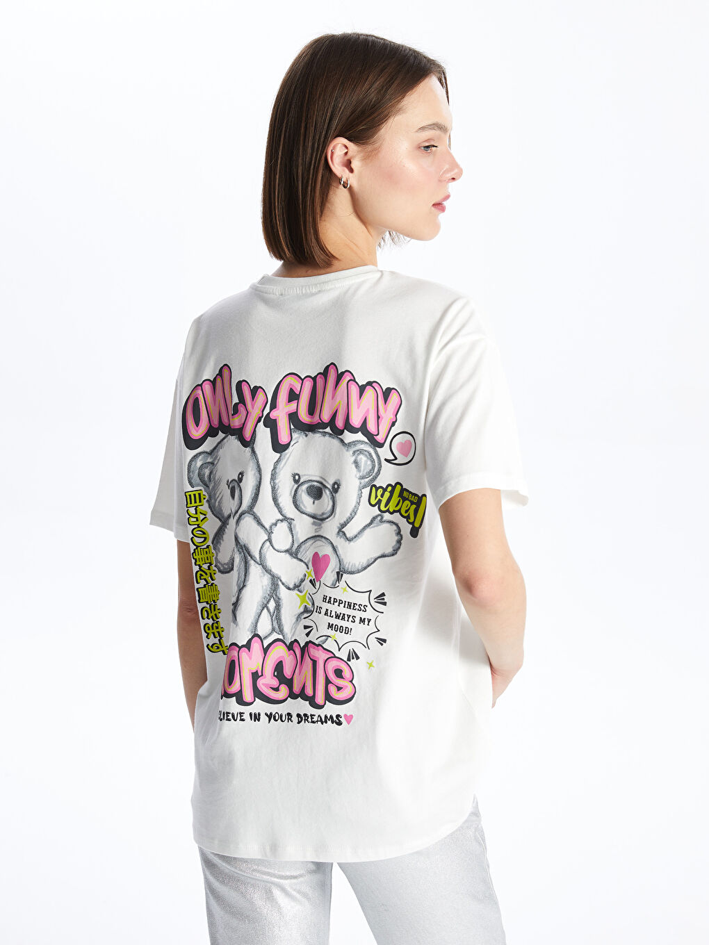 Crew Neck Printed Short Sleeve Women's T-Shirt -S4JI39Z8-R9J