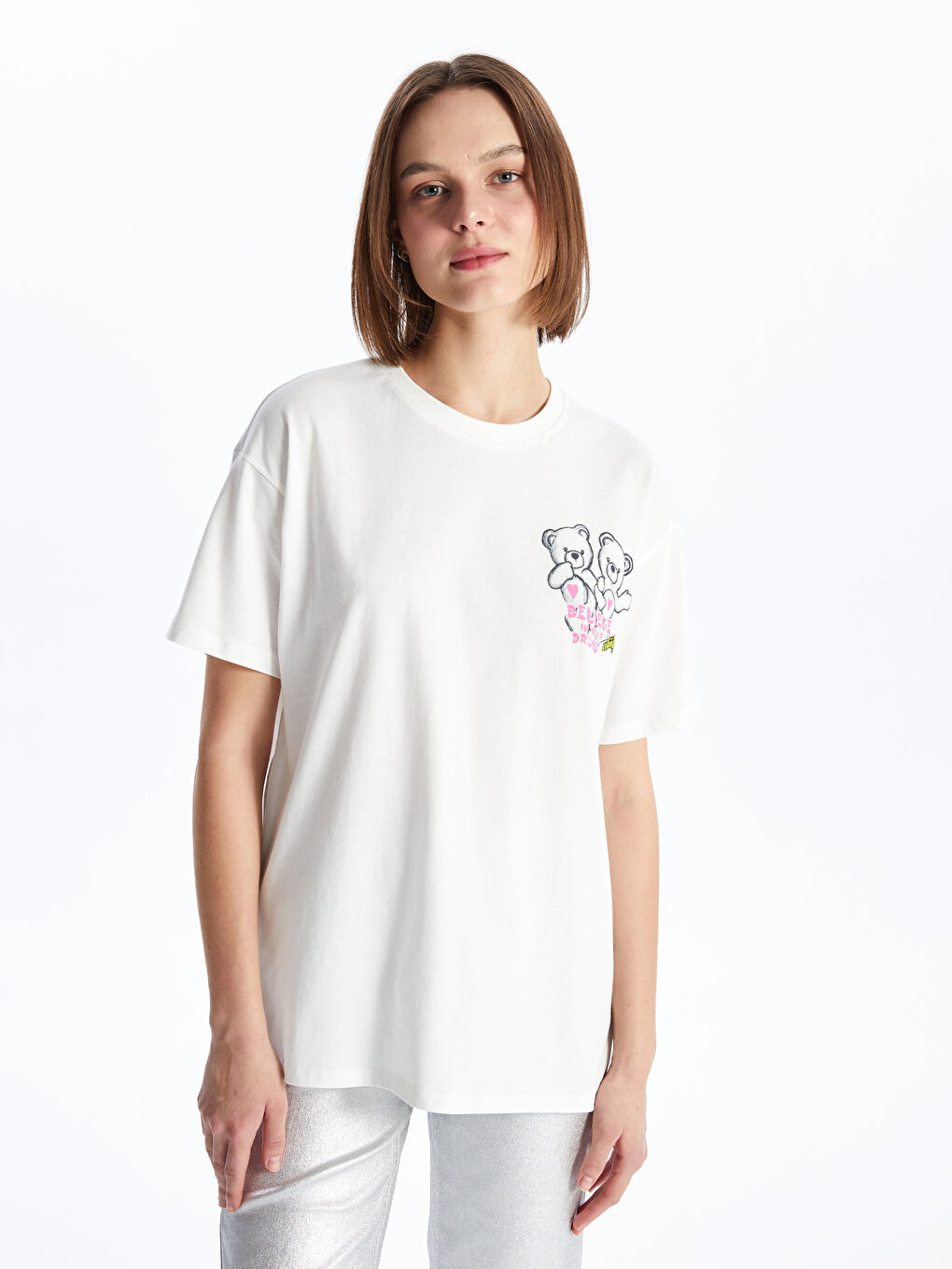 Crew Neck Printed Short Sleeve Women's T-Shirt -S4JI39Z8-R9J