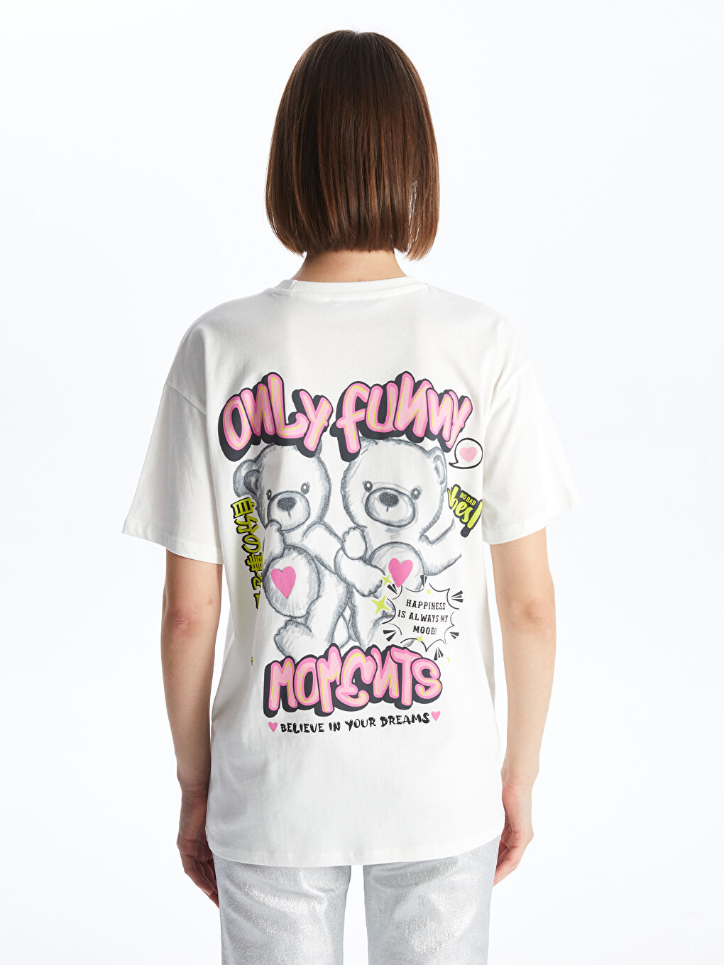 Crew Neck Printed Short Sleeve Women's T-Shirt -S4JI39Z8-R9J