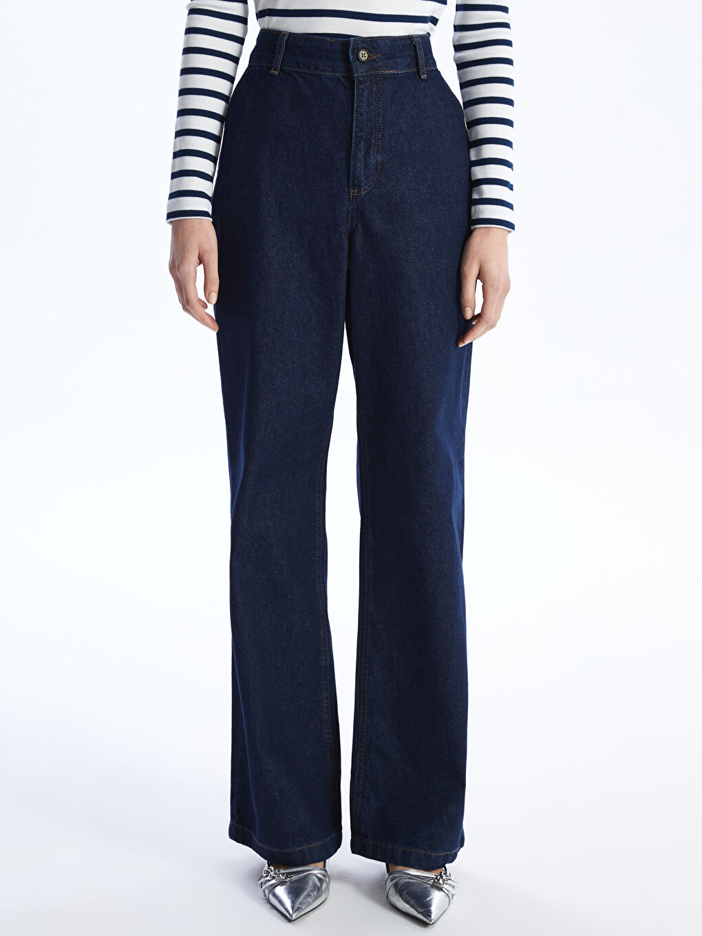 Straight Fit Women's Denim Trousers -S4JI60Z8-309
