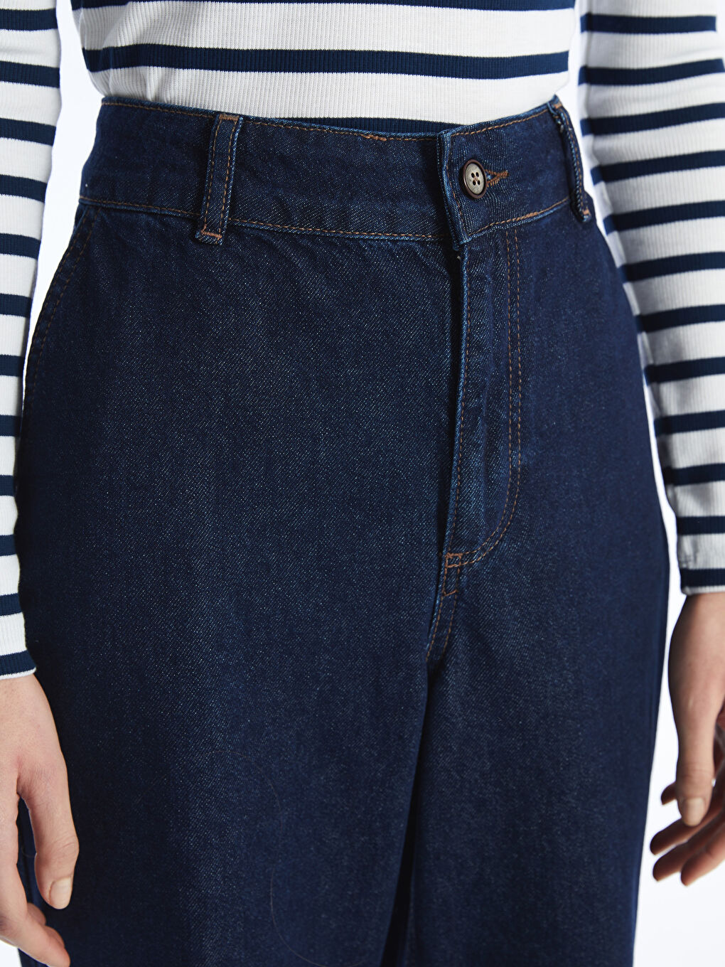 Straight Fit Women's Denim Trousers -S4JI60Z8-309