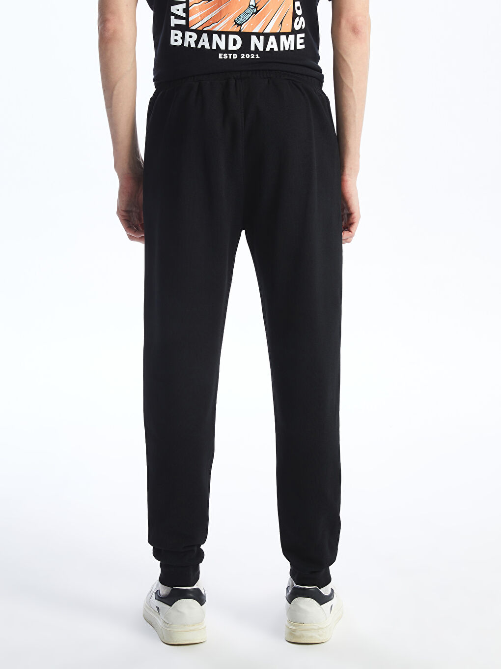 Siyah Standart Kalıp Erkek Jogger Eşofman Altı-4