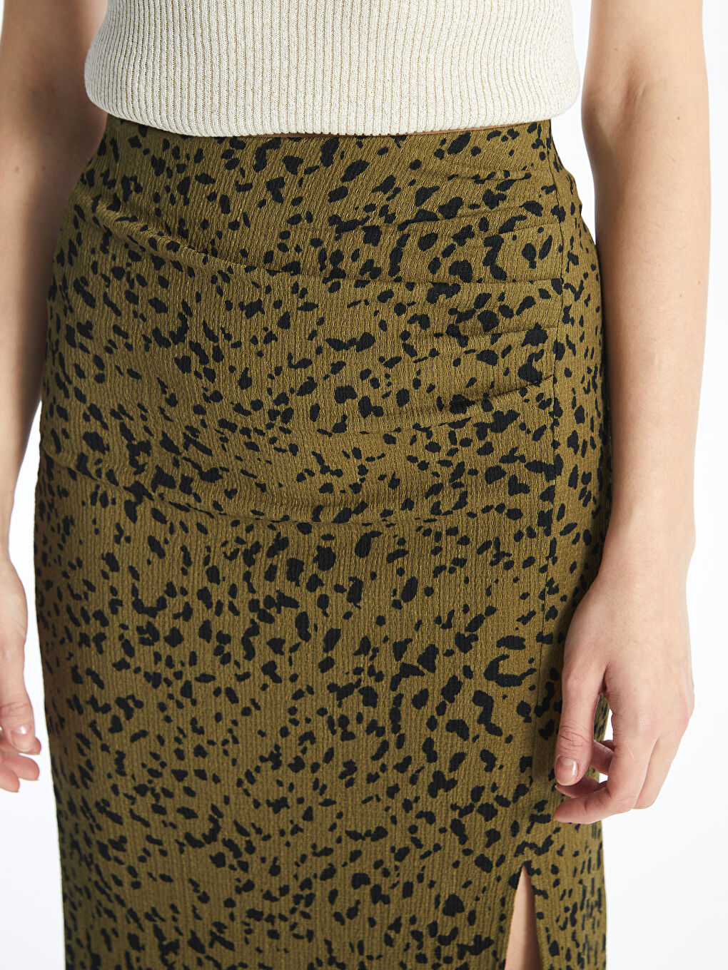Slim Fit Patterned Women's Skirt -S4JI63Z8-LRR