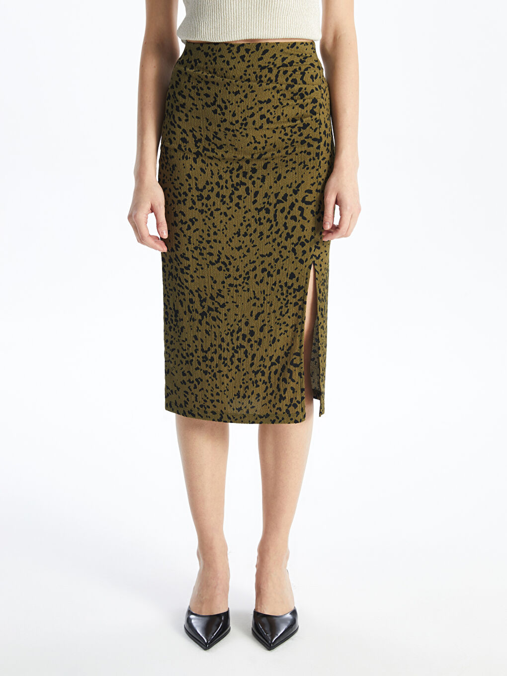 Slim Fit Patterned Women's Skirt -S4JI63Z8-LRR