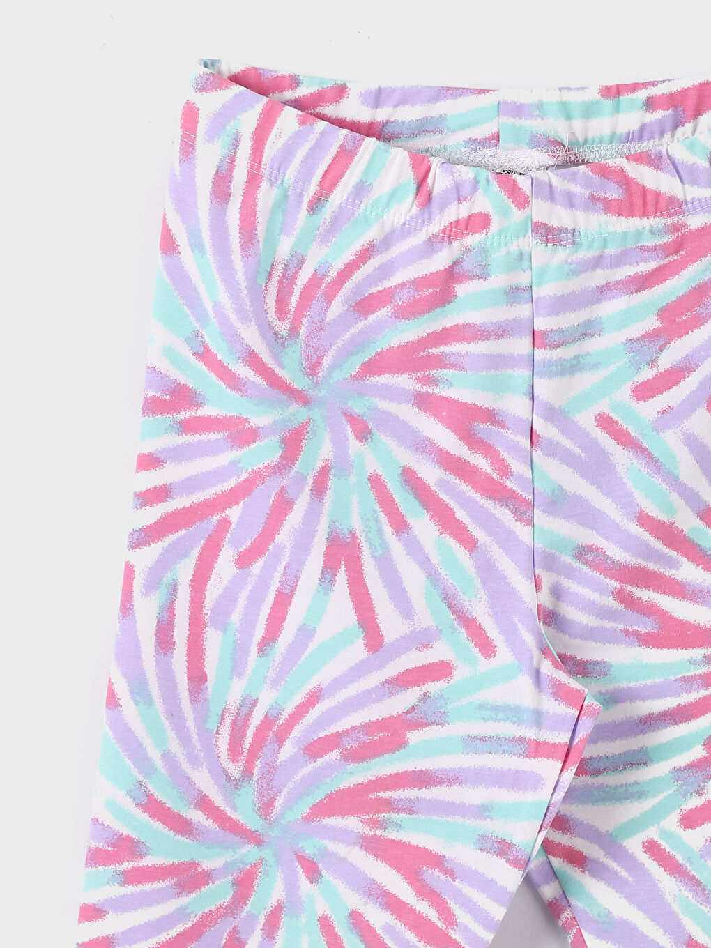 Girls' Printed 3/4 Length Leggings with Elastic Waist-2