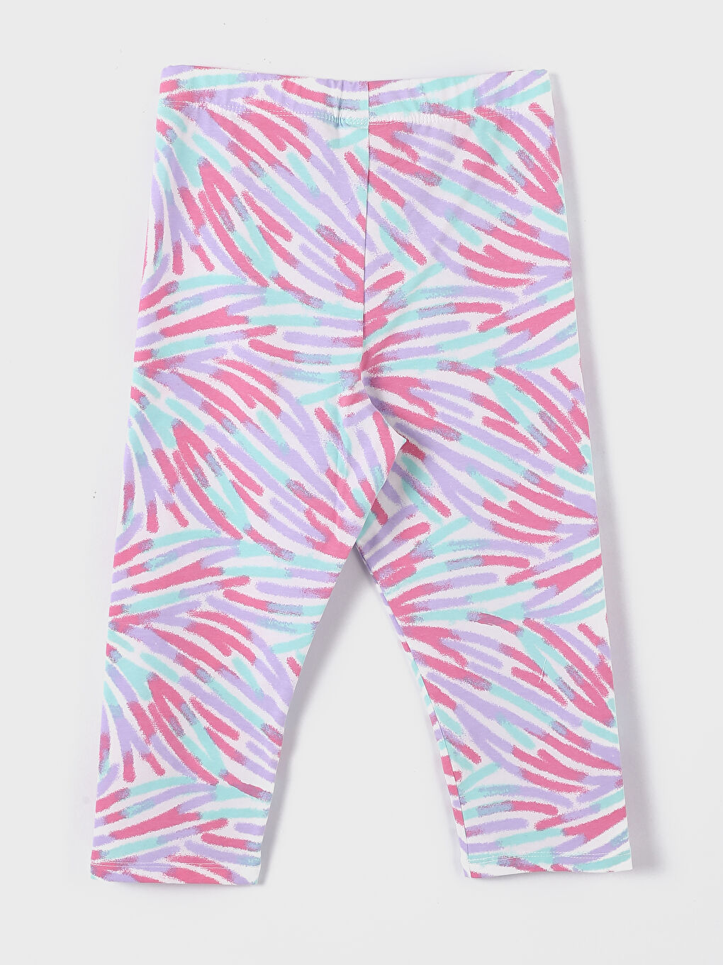 Girls' Printed 3/4 Length Leggings with Elastic Waist-1