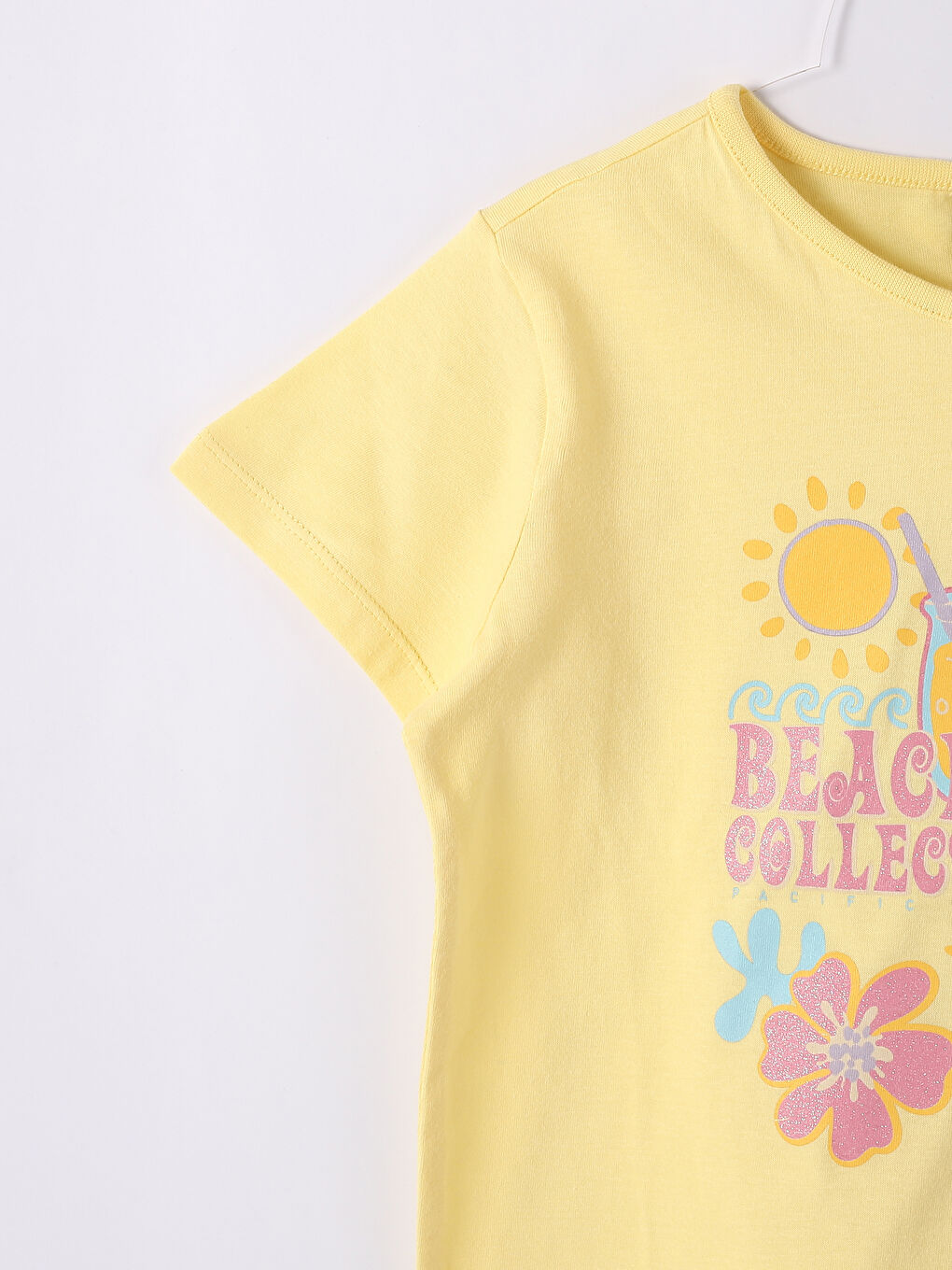 Crew Neck Printed Short Sleeve Girls' T-Shirt-2