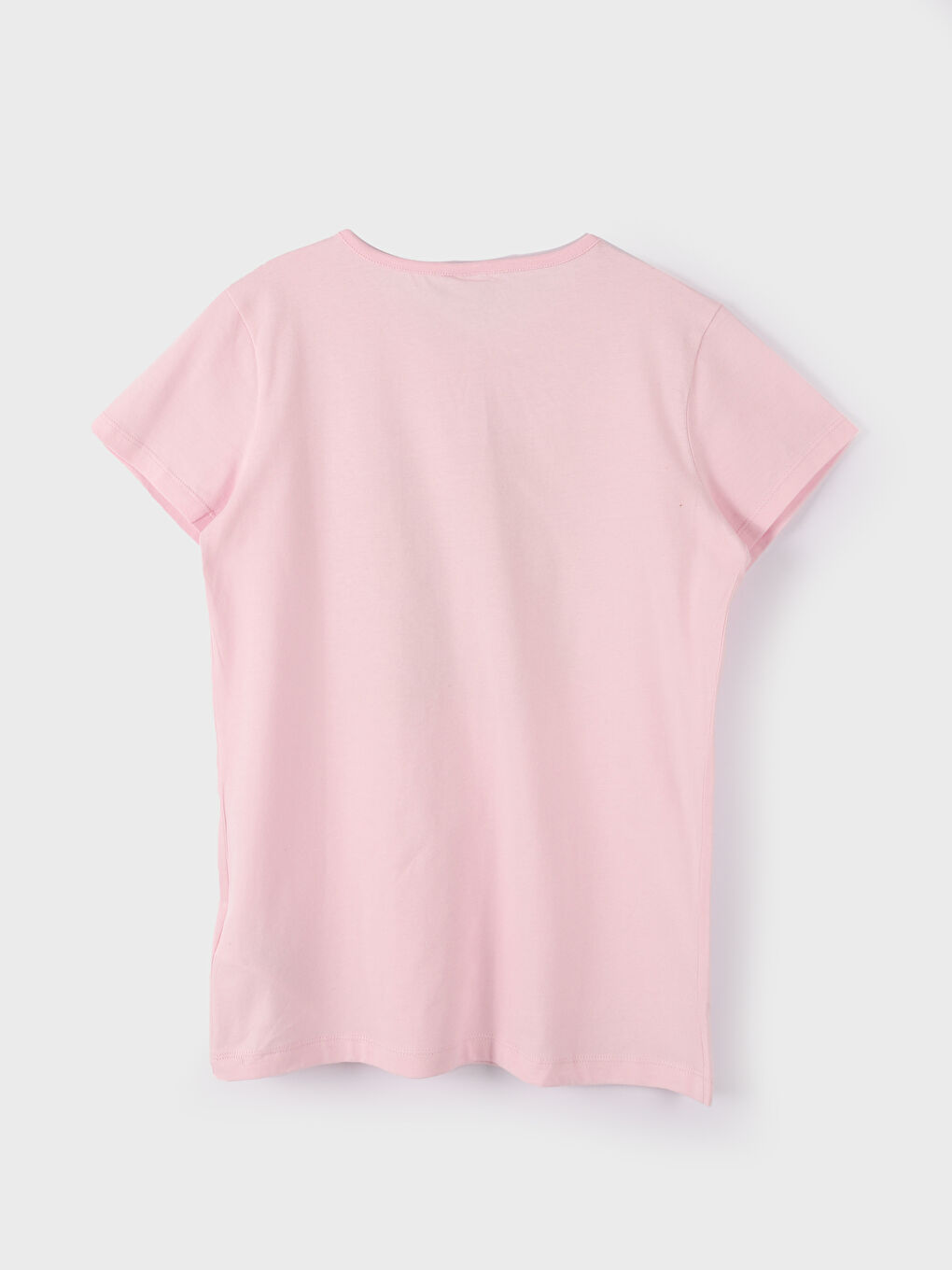 Crew Neck Printed Short Sleeve Girls' T-Shirt-3