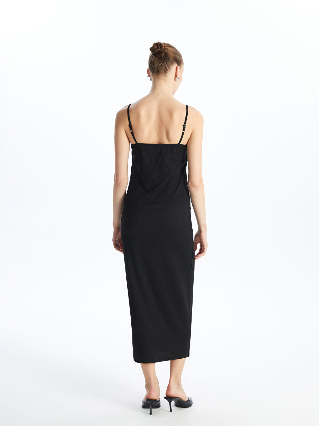 LCW Vision U Neck Plain Strappy Women's Dress -S4JJ32Z8-CVL