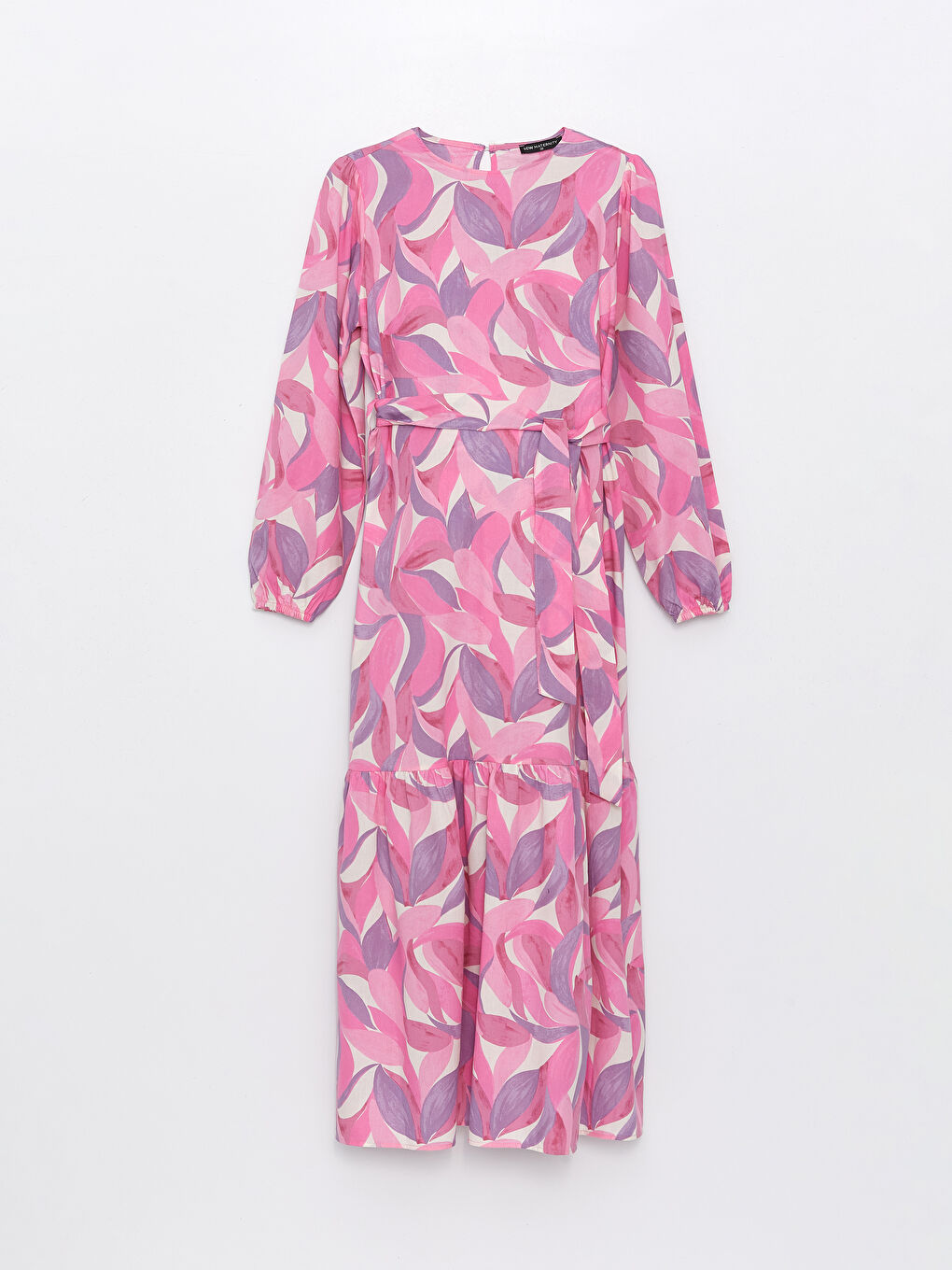Crew Neck Patterned Long Sleeve Maternity Dress -S4JJ60Z8-LT9