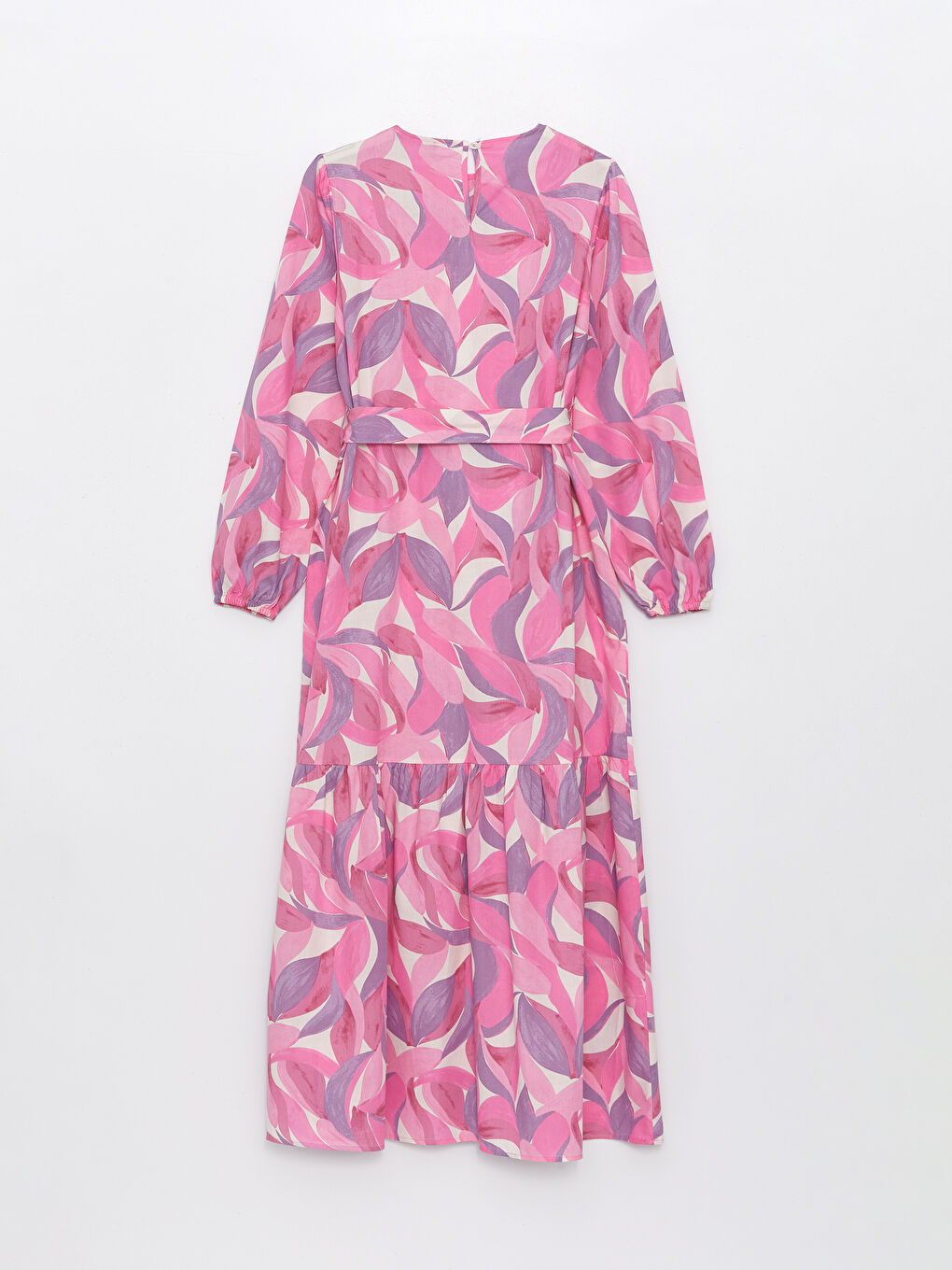 Crew Neck Patterned Long Sleeve Maternity Dress -S4JJ60Z8-LT9