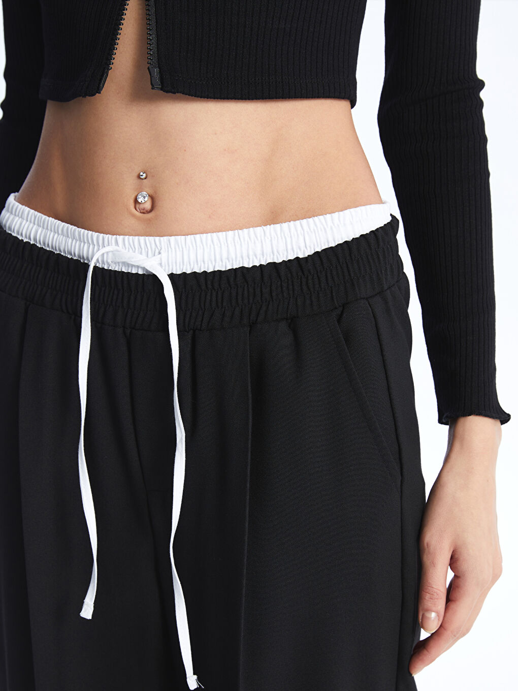 Elastic Waist Regular Bell-Bottoms Women's Trousers -S4JJ83Z8-CVL