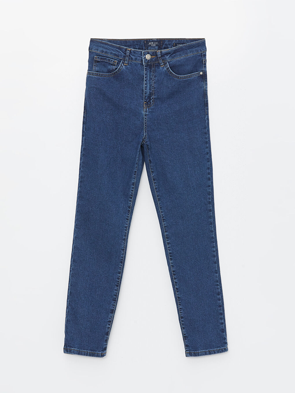 LCW ECO Orta İndigo Rodeo Slim Mom Kadın Jean Pantolon - 5