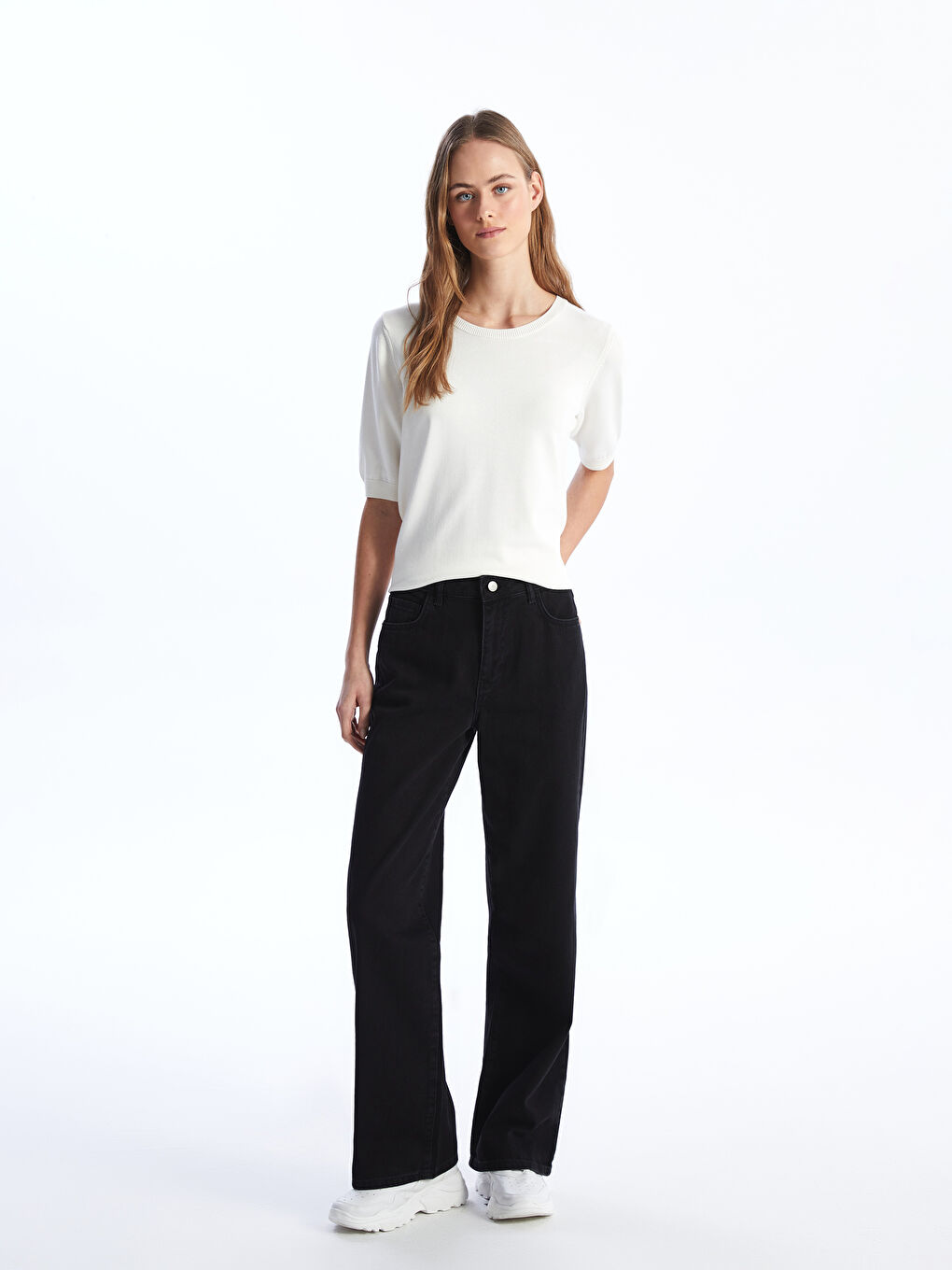 Wideleg Women's Jeans -S4JJ91Z8-326