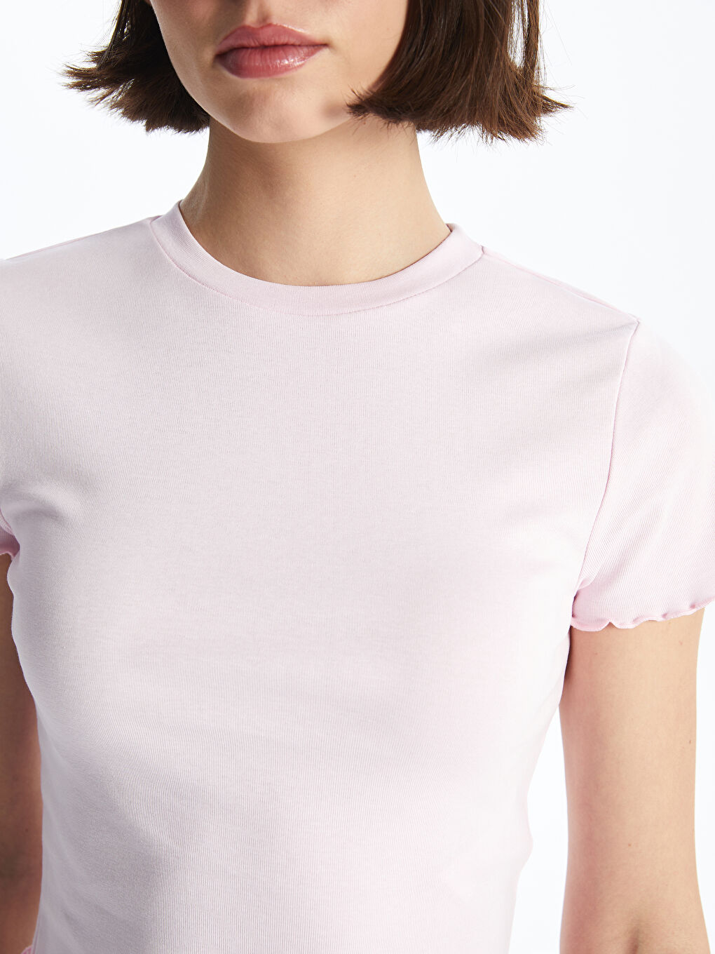 Crew Neck Regular Short Sleeve Women's T-shirt -S4JK45Z8-QWM