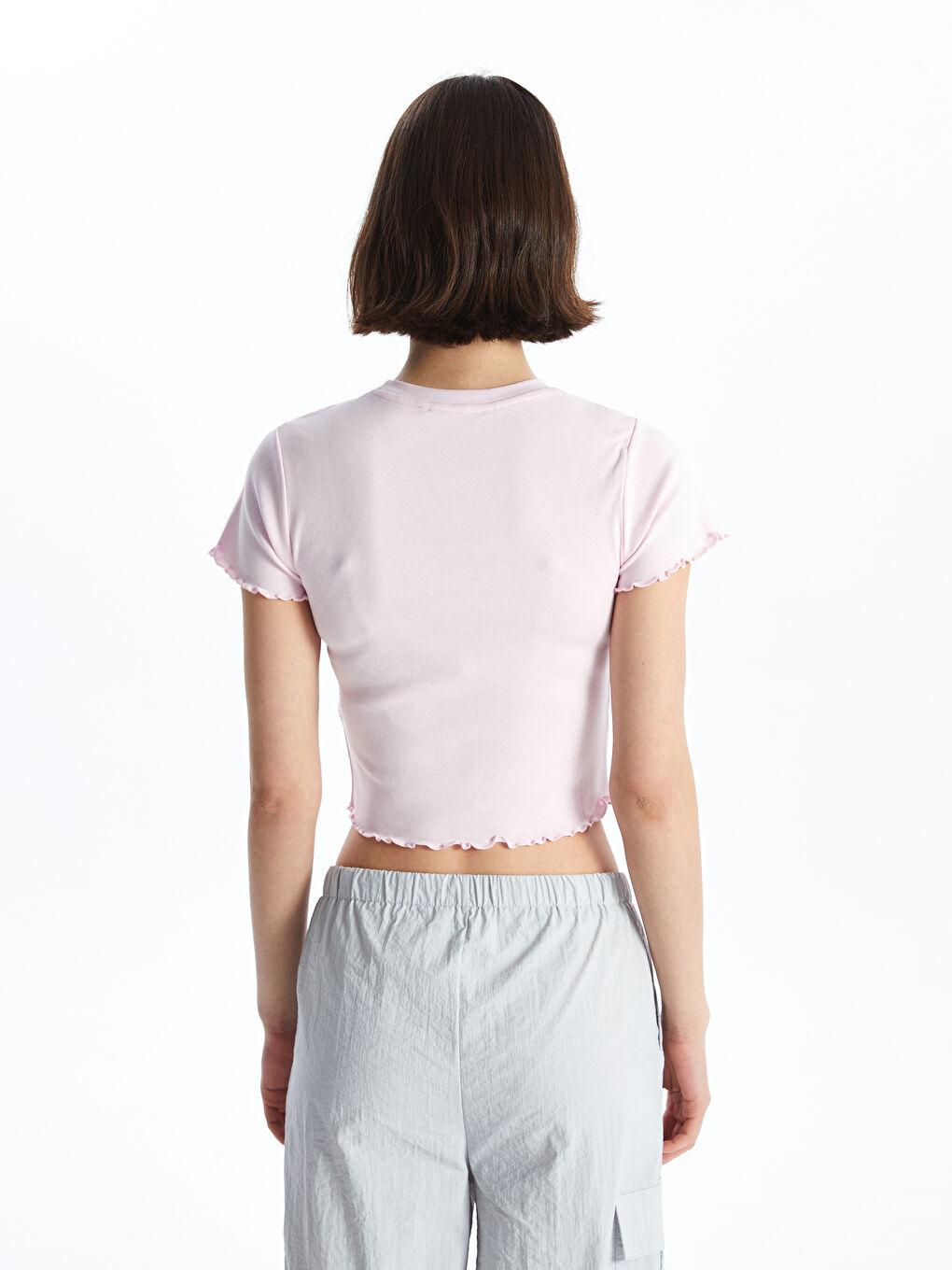 Crew Neck Regular Short Sleeve Women's T-shirt -S4JK45Z8-QWM
