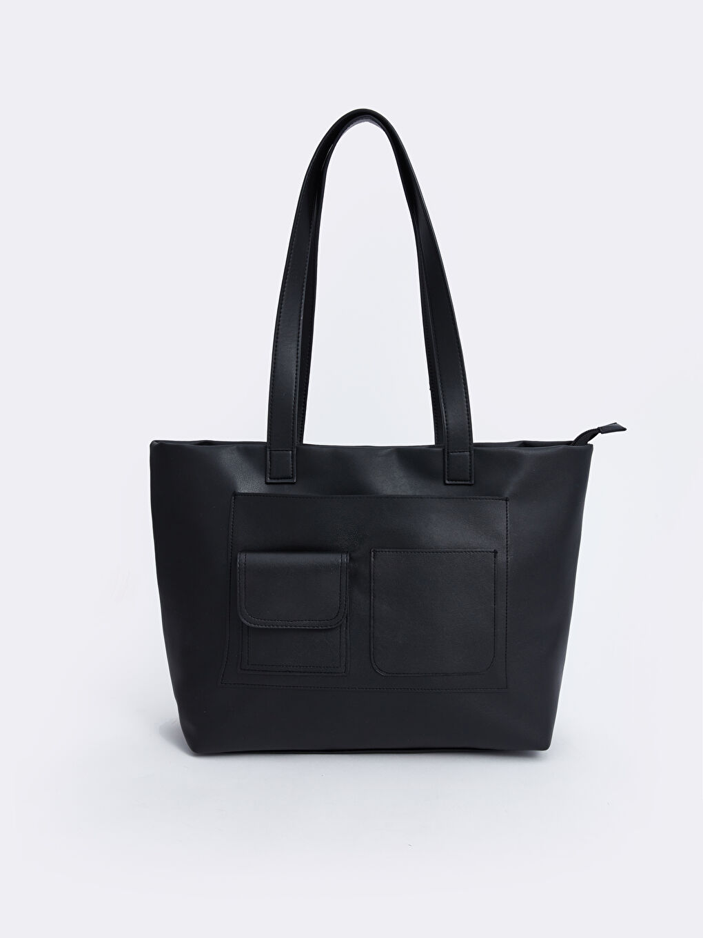 LCW ACCESSORIES Siyah Deri Görünümlü Kadın Omuz Çantası - 2