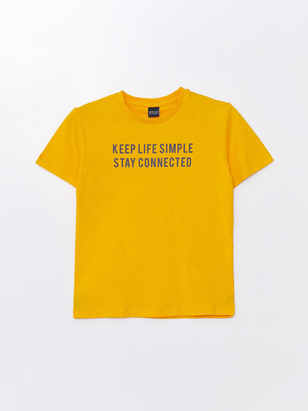 Crew Neck Printed Short Sleeve Boys' T-Shirt